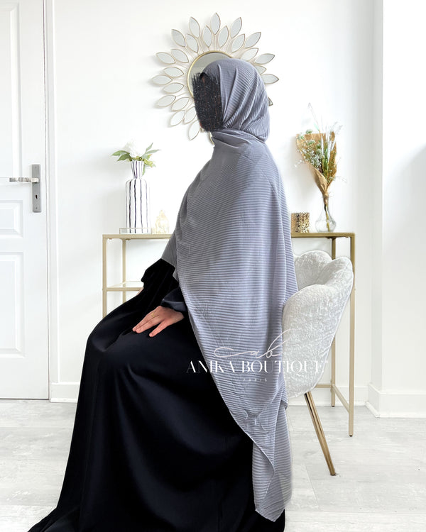 Hijab plissé en mousseline