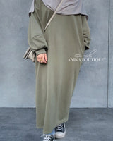 Pull Maxi Comfy – Oversize, Manche Bouffante – Modest Fashion Automne-Hiver