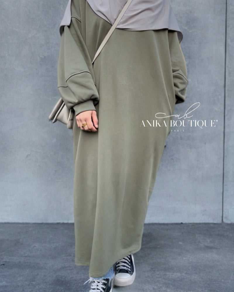 Pull Maxi Comfy – Oversize, Manche Bouffante – Modest Fashion Automne-Hiver
