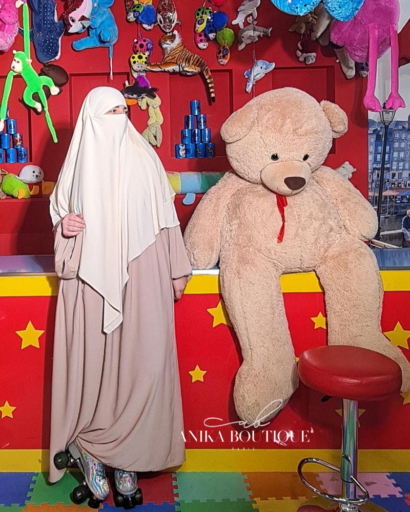 Abaya Namra soie de medine manches bouffantes