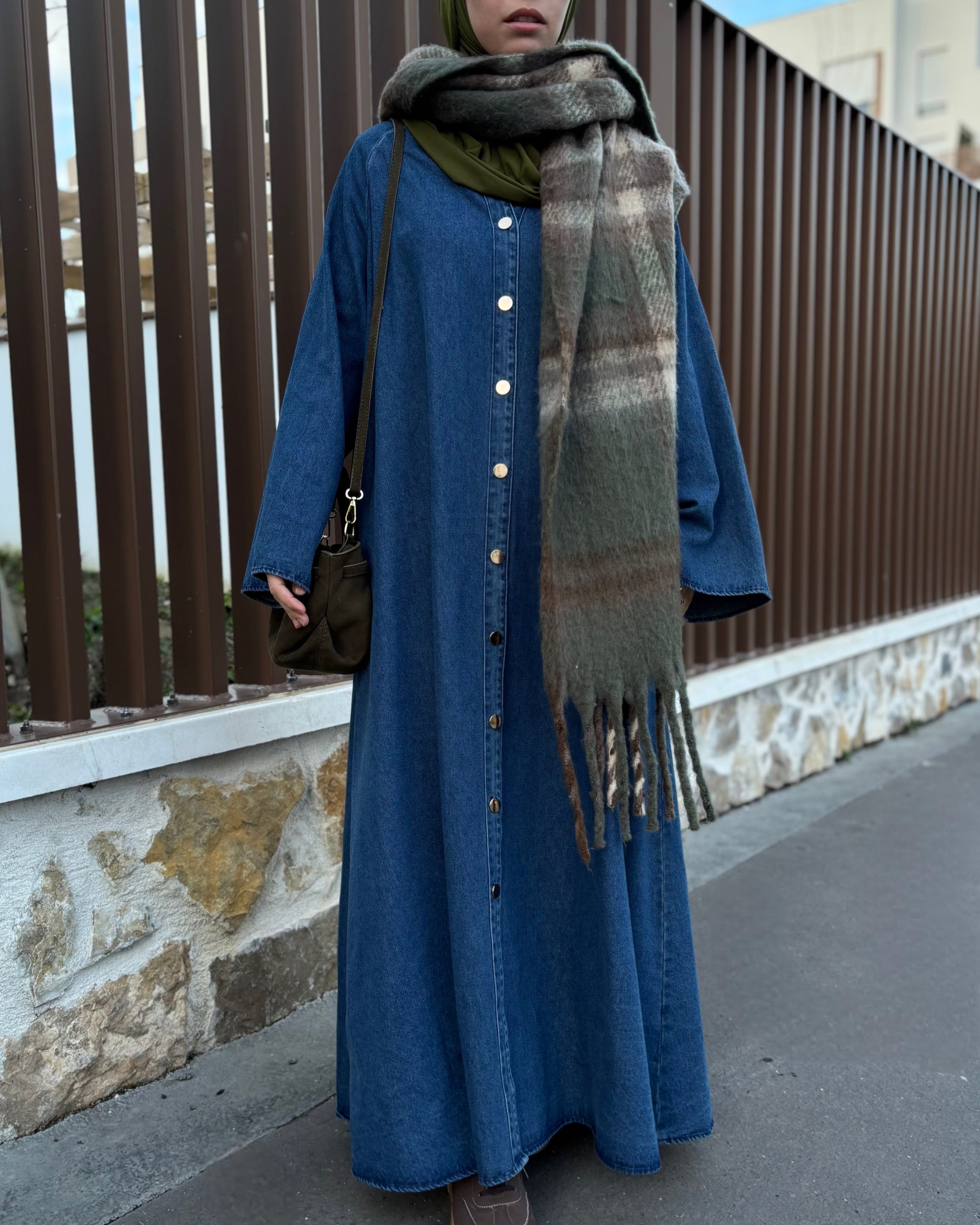 Abaya en jean 100% coton - Modest fashion