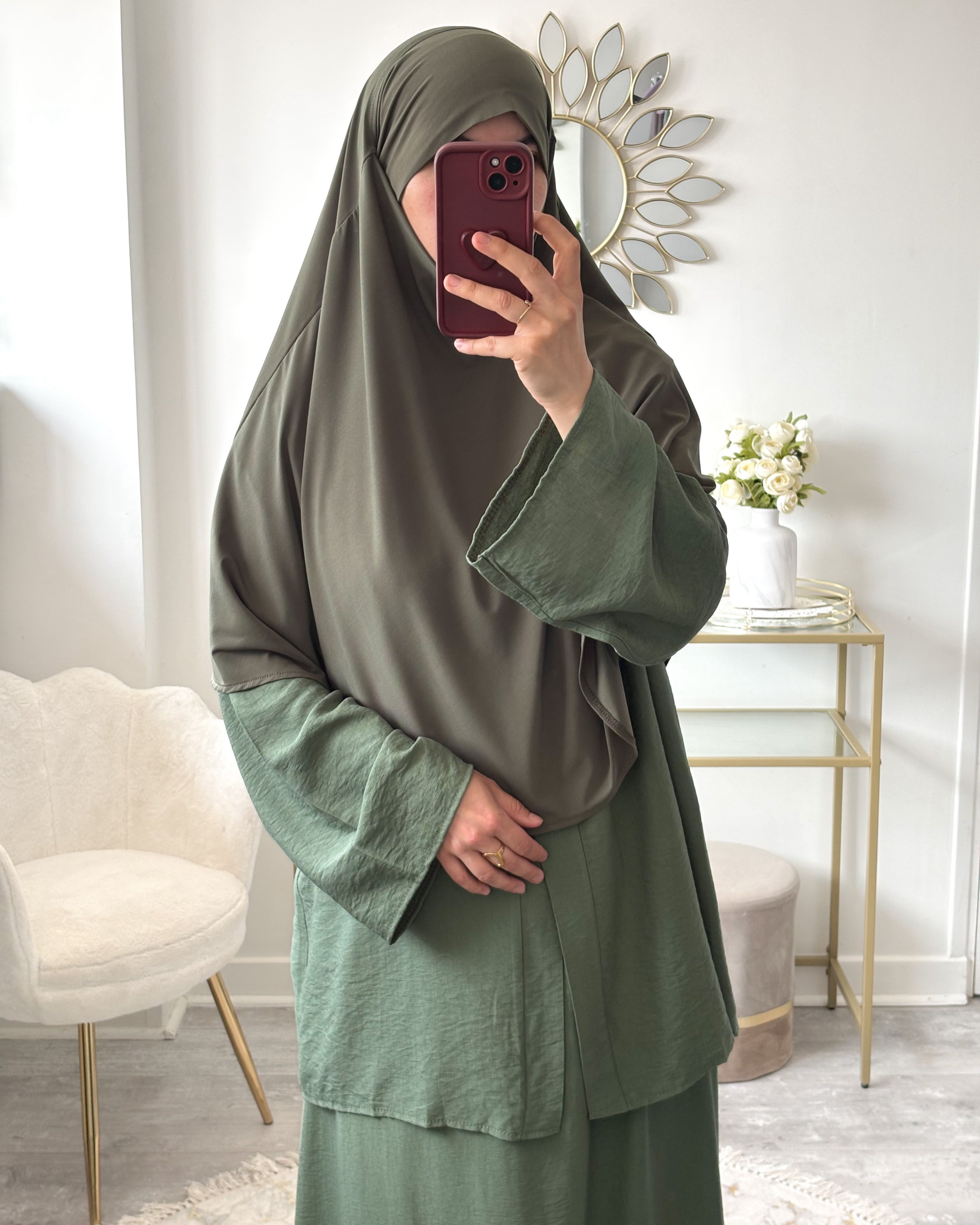 Khimar Jersey Premium Arrondi Moyen
