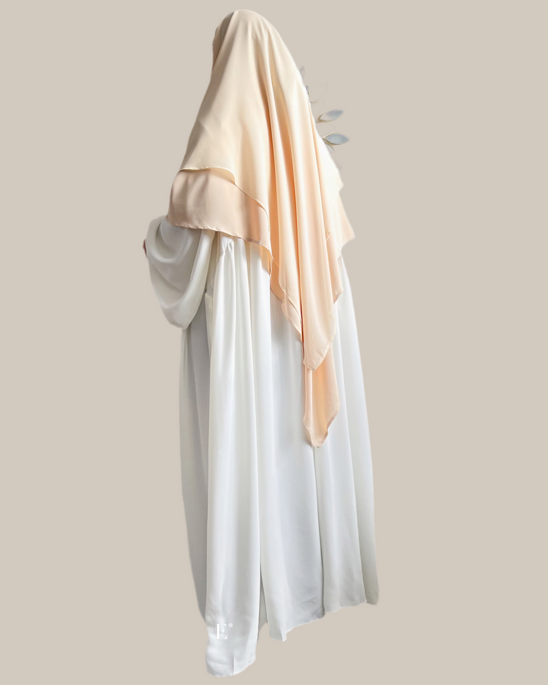 Khimar moyen 2 voiles bi-matière