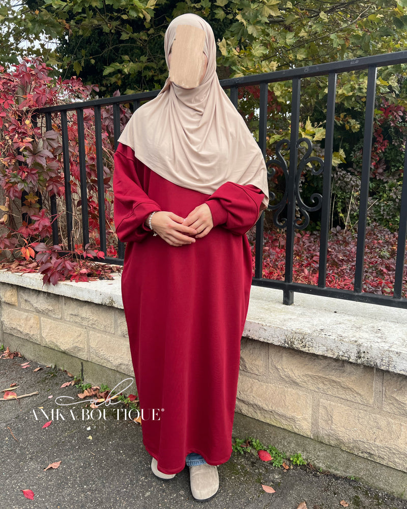 Pull Maxi Comfy – Oversize, Manche Bouffante – Modest Fashion Automne-Hiver