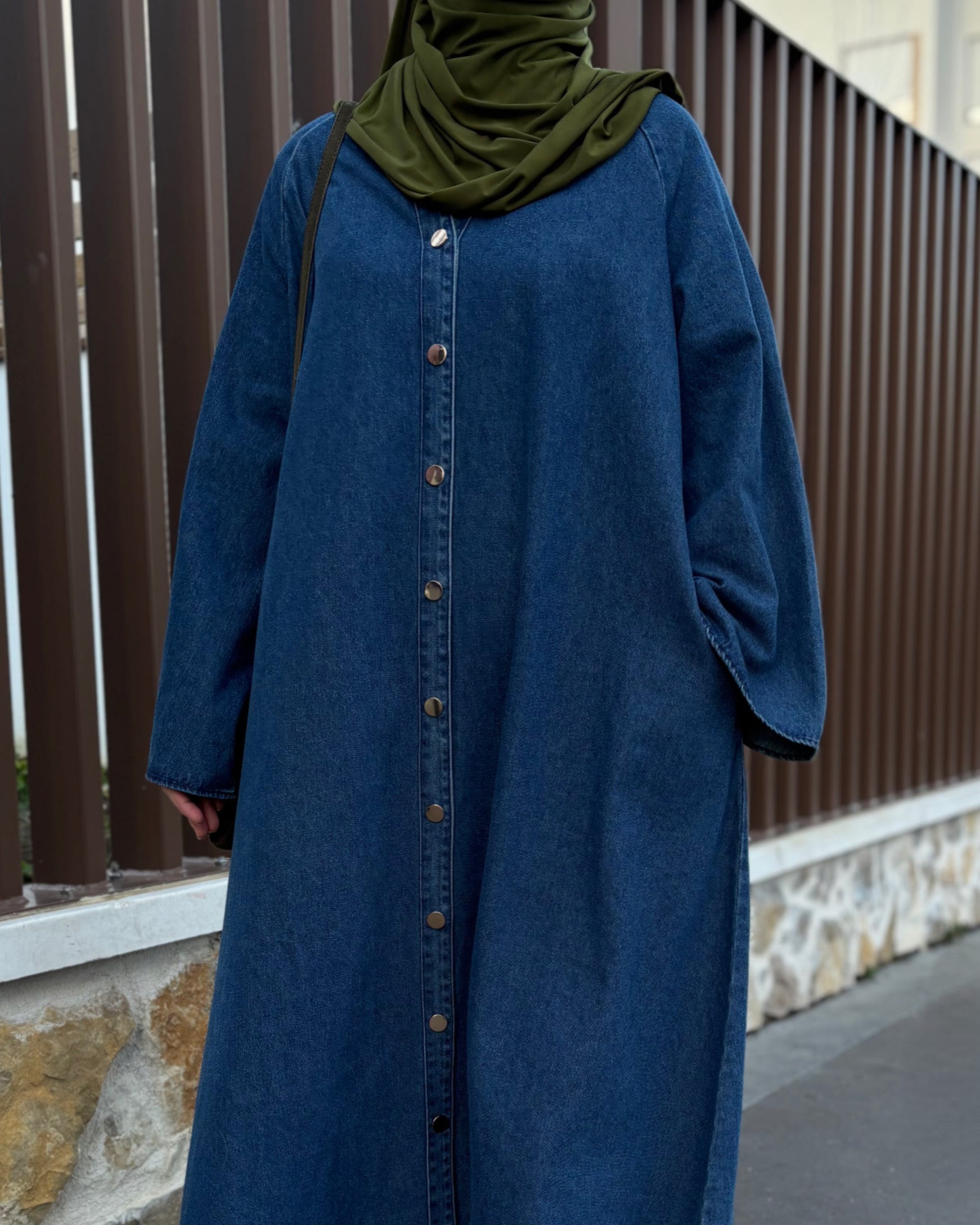 Abaya en jean 100% coton - Modest fashion