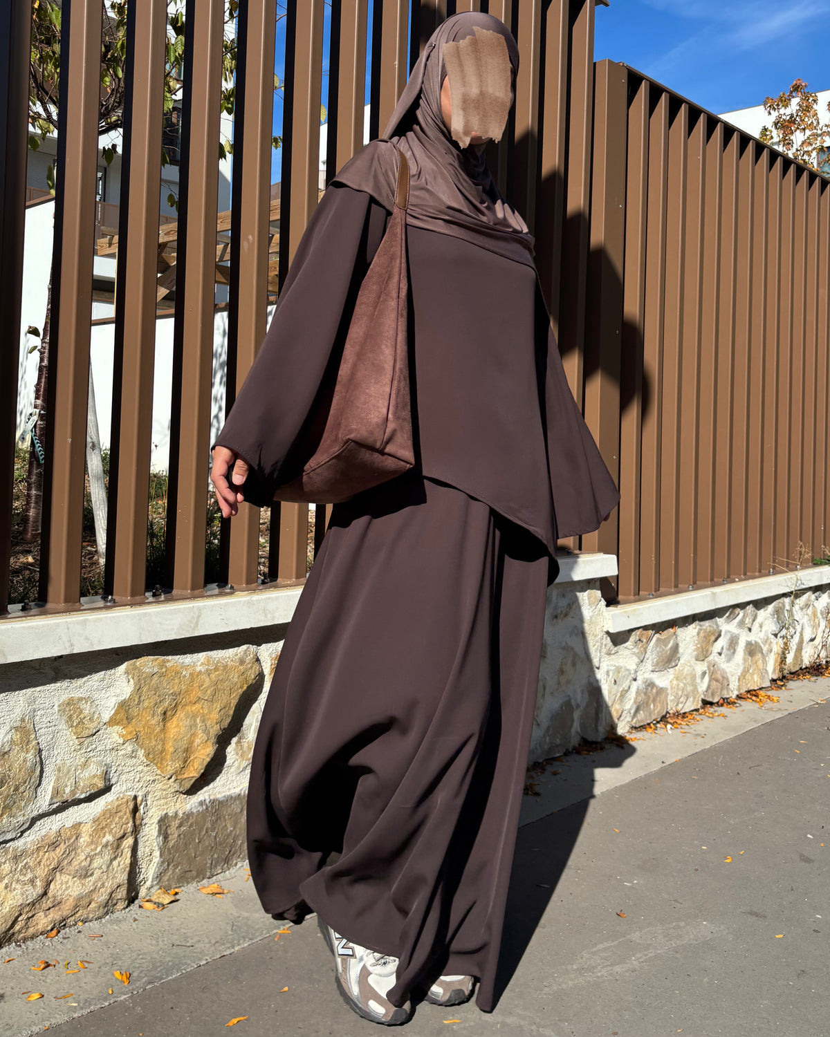 Ensemble jupe longue et tunique asymétrique