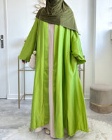 Kimono satiné manches bouffantes avec poches – Modest Fashion