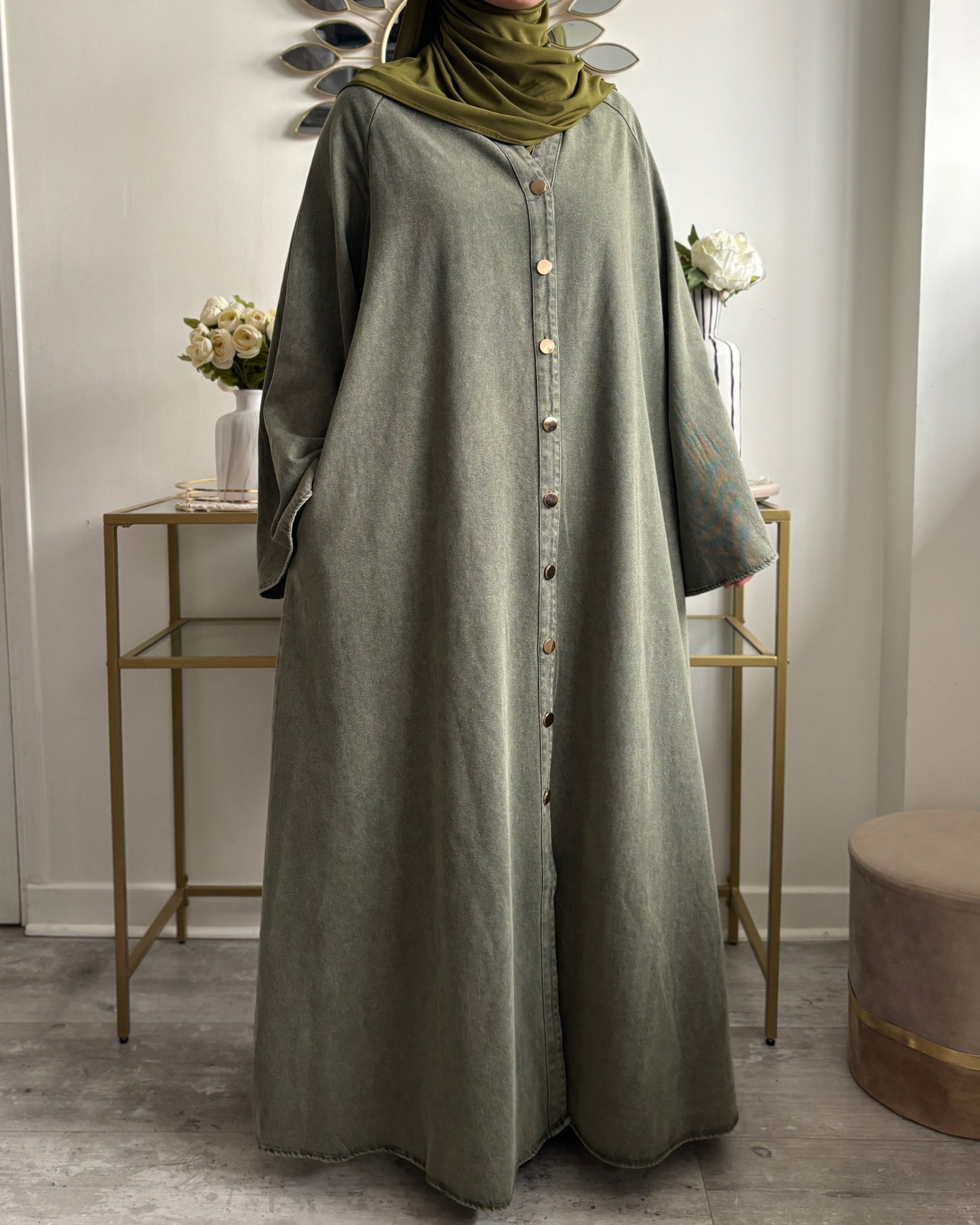 Abaya en jean 100% coton - Modest fashion