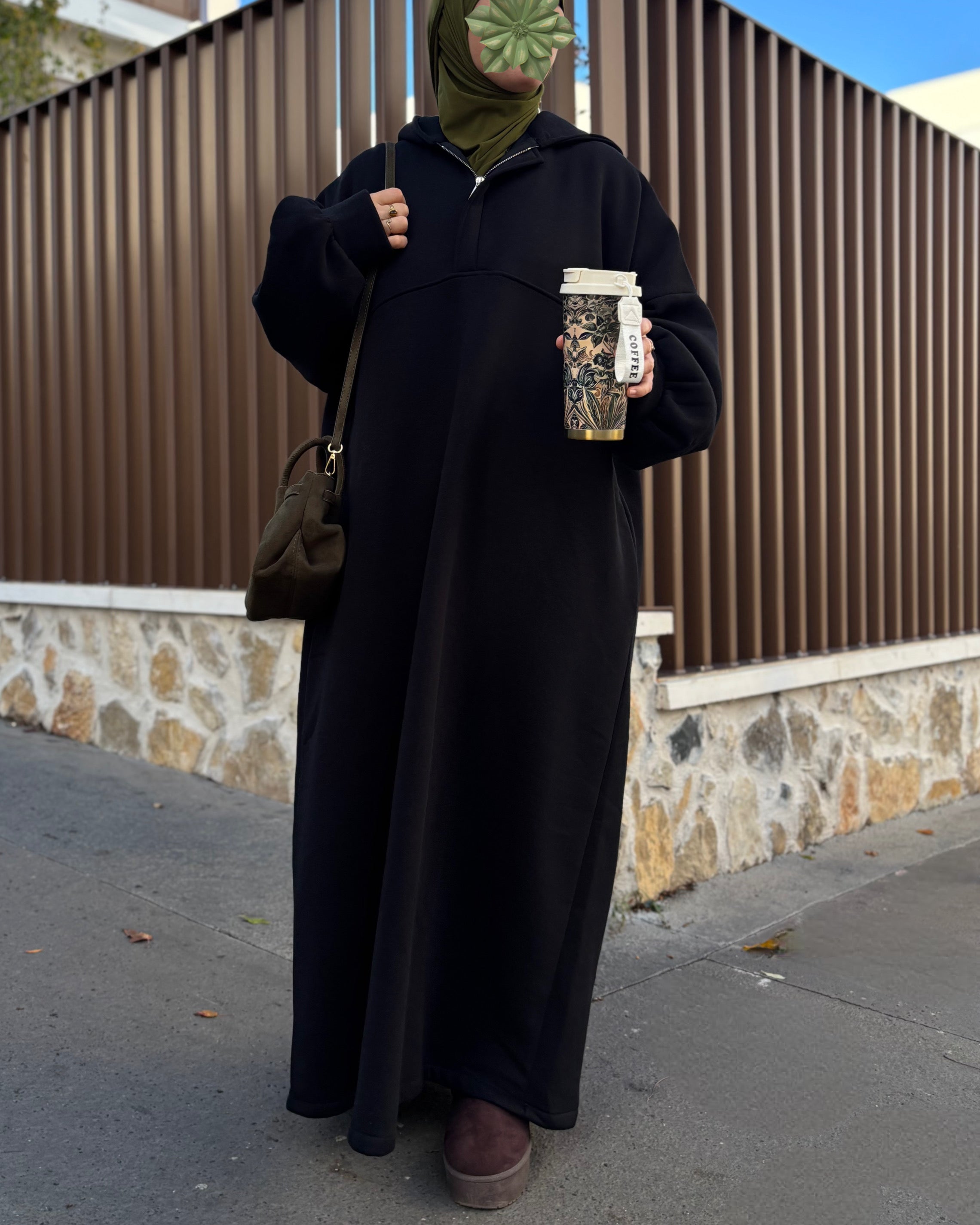 Sweat Maxi Moltonné Oversize – L’abaya pull cocooning de la saison