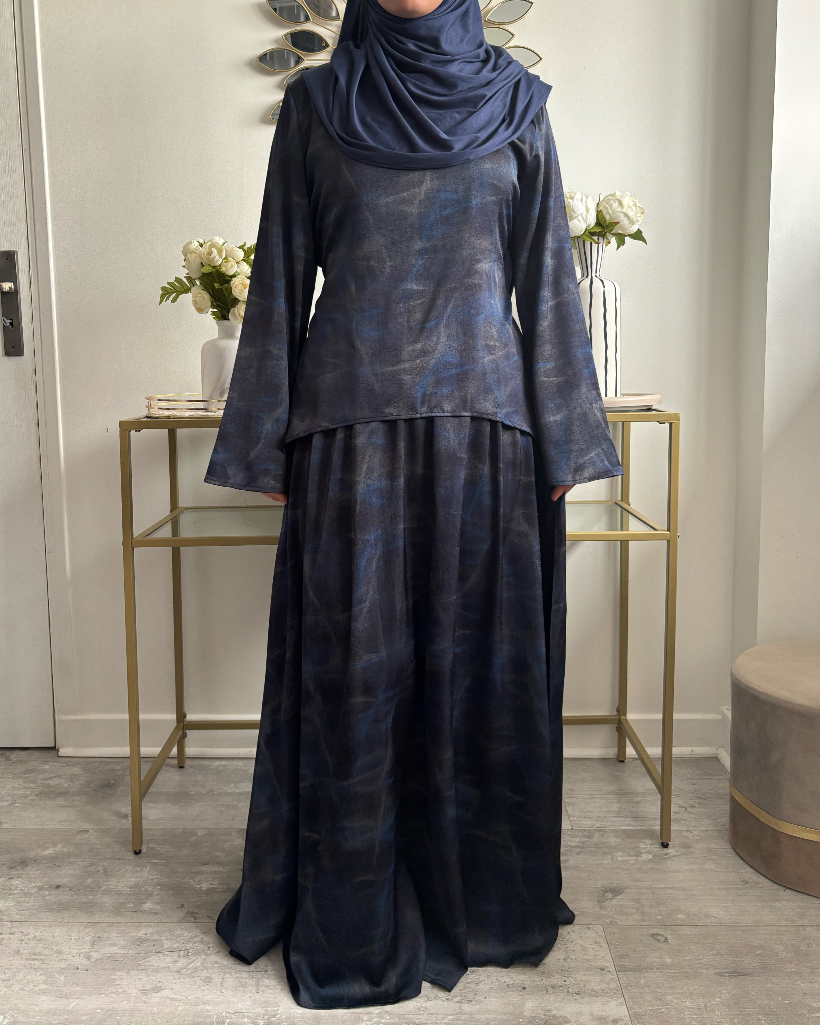 Ensemble Modest Fashion Femme Musulmane – Tunique Évasée & Jupe Longue Fluide