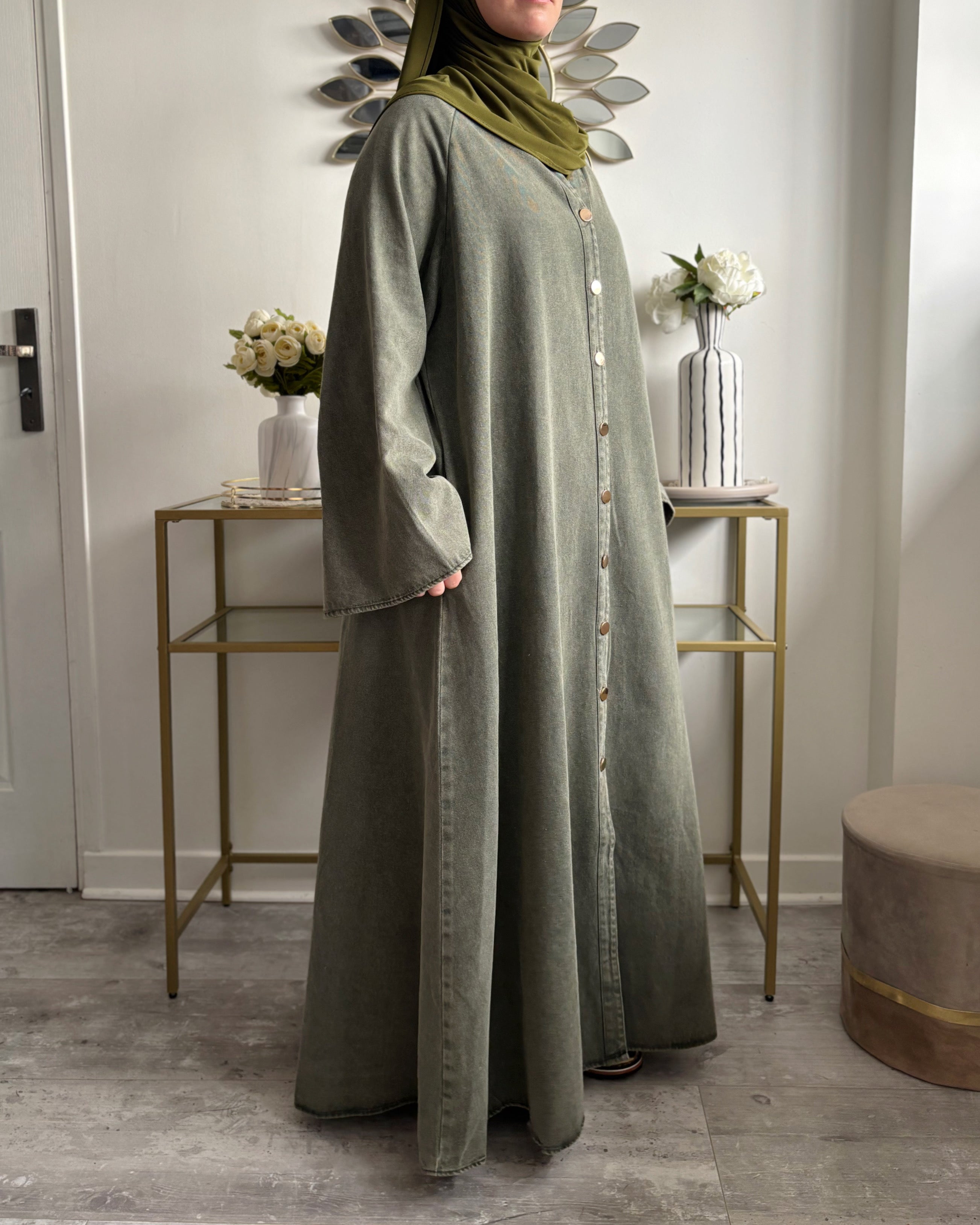 Abaya en jean 100% coton - Modest fashion