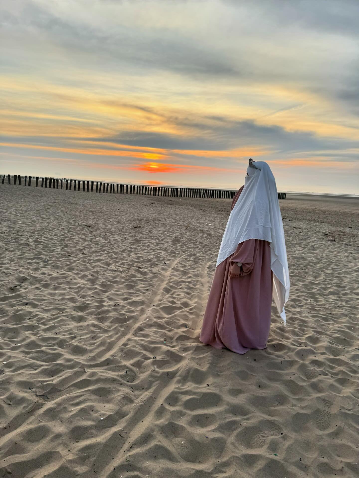 Abaya  Naïla soie de medine manches bouffantes