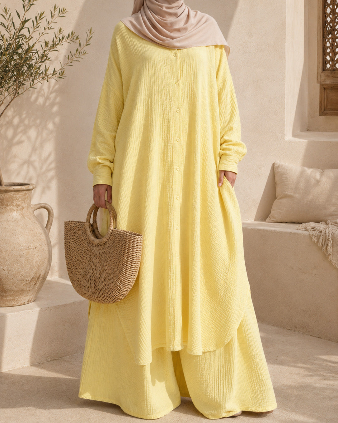 Ensemble Oversize  – 100% Coton Texturé