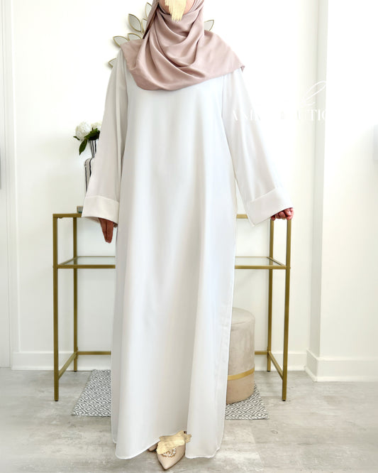 Abaya basic blanche