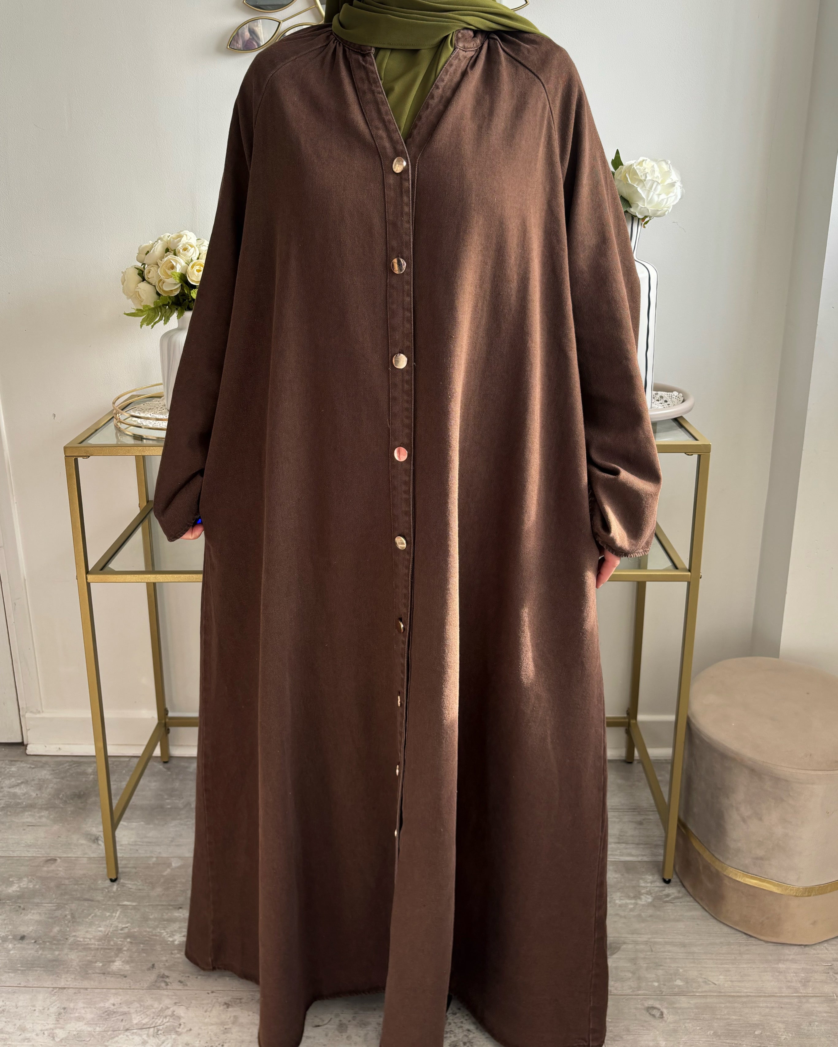 Abaya en jean 100% coton - Modest fashion