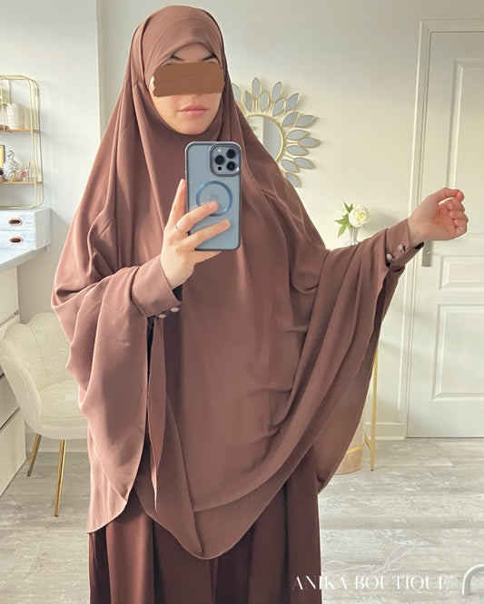 Khimar à manchettes made in Turquie – Modestie Assurée