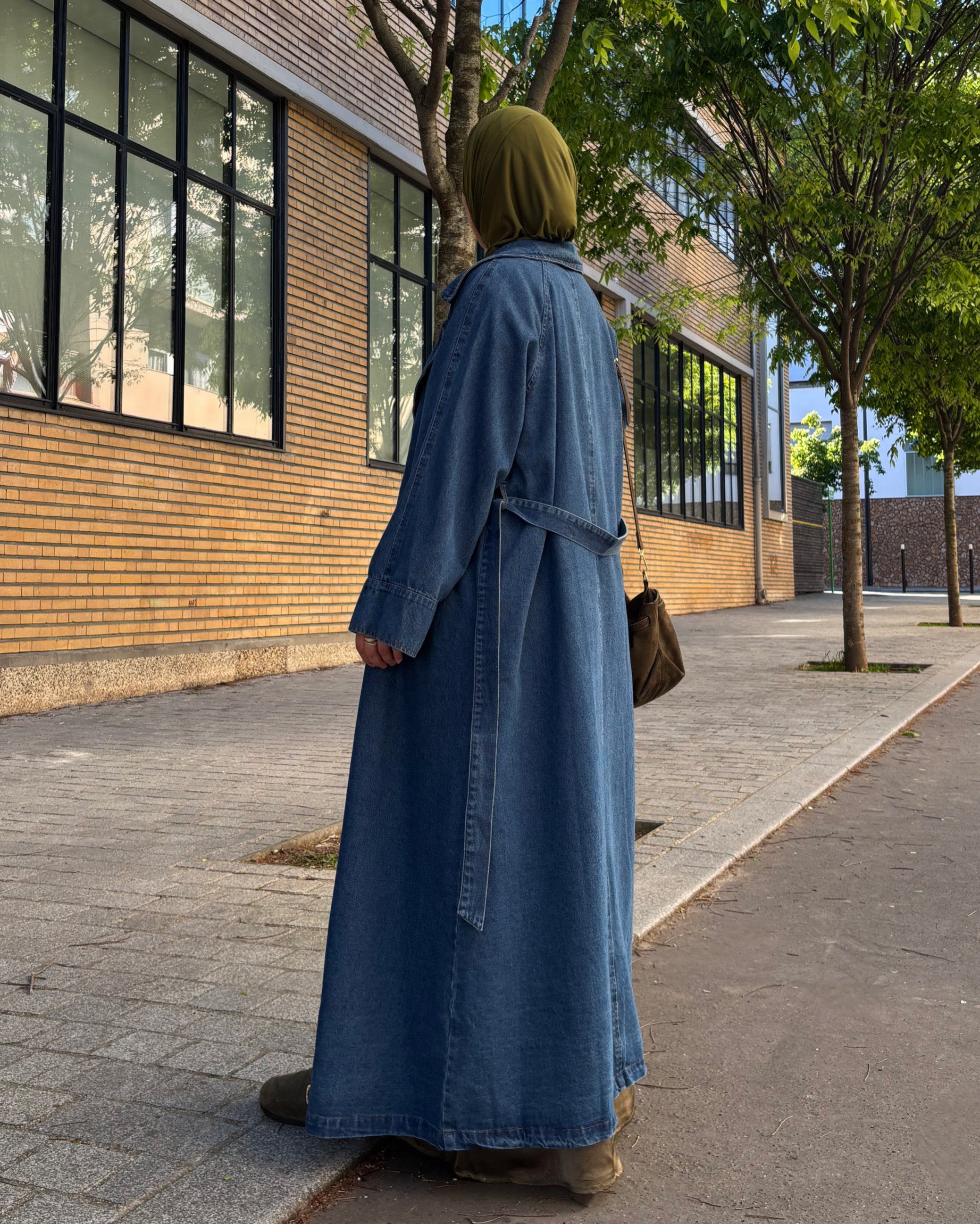 Trench en jean léger 100% coton – Modest Fashion