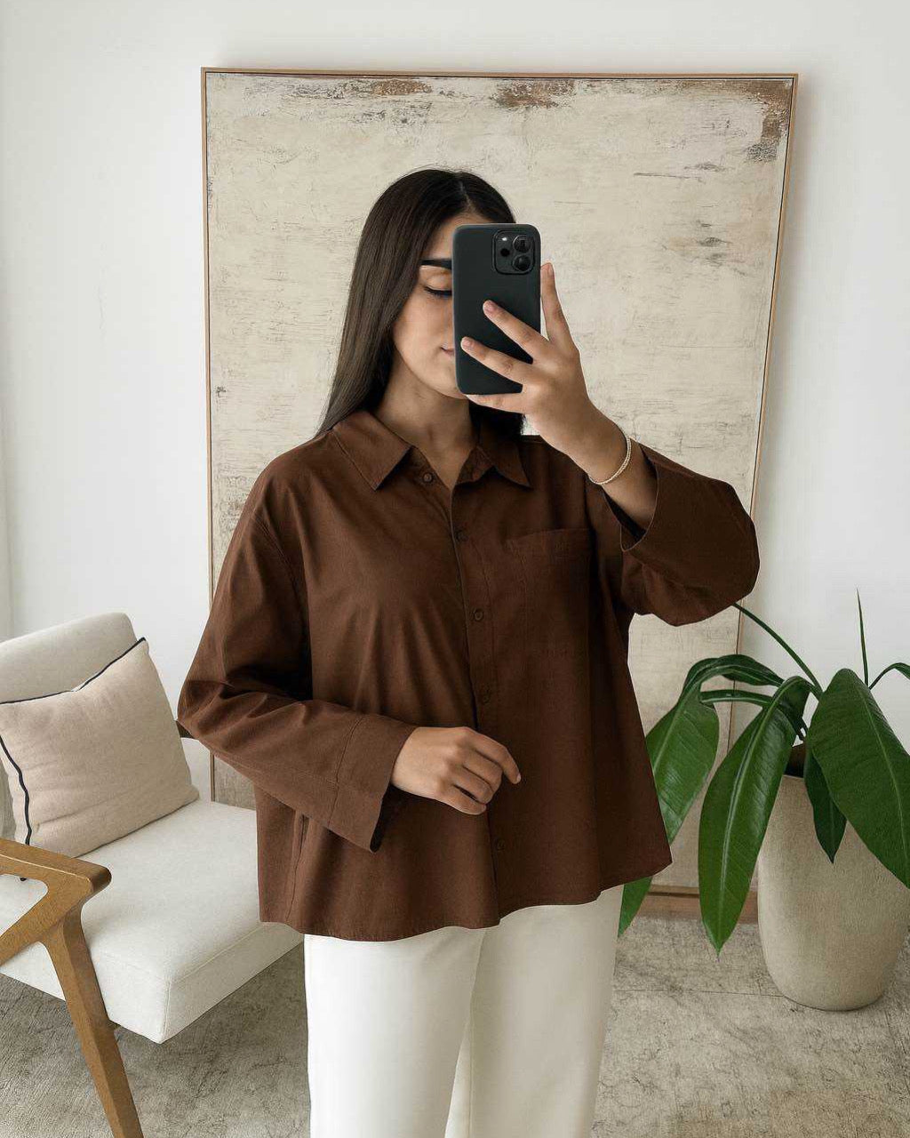 Chemise Oversize Femme – Coton | Modest Fashion