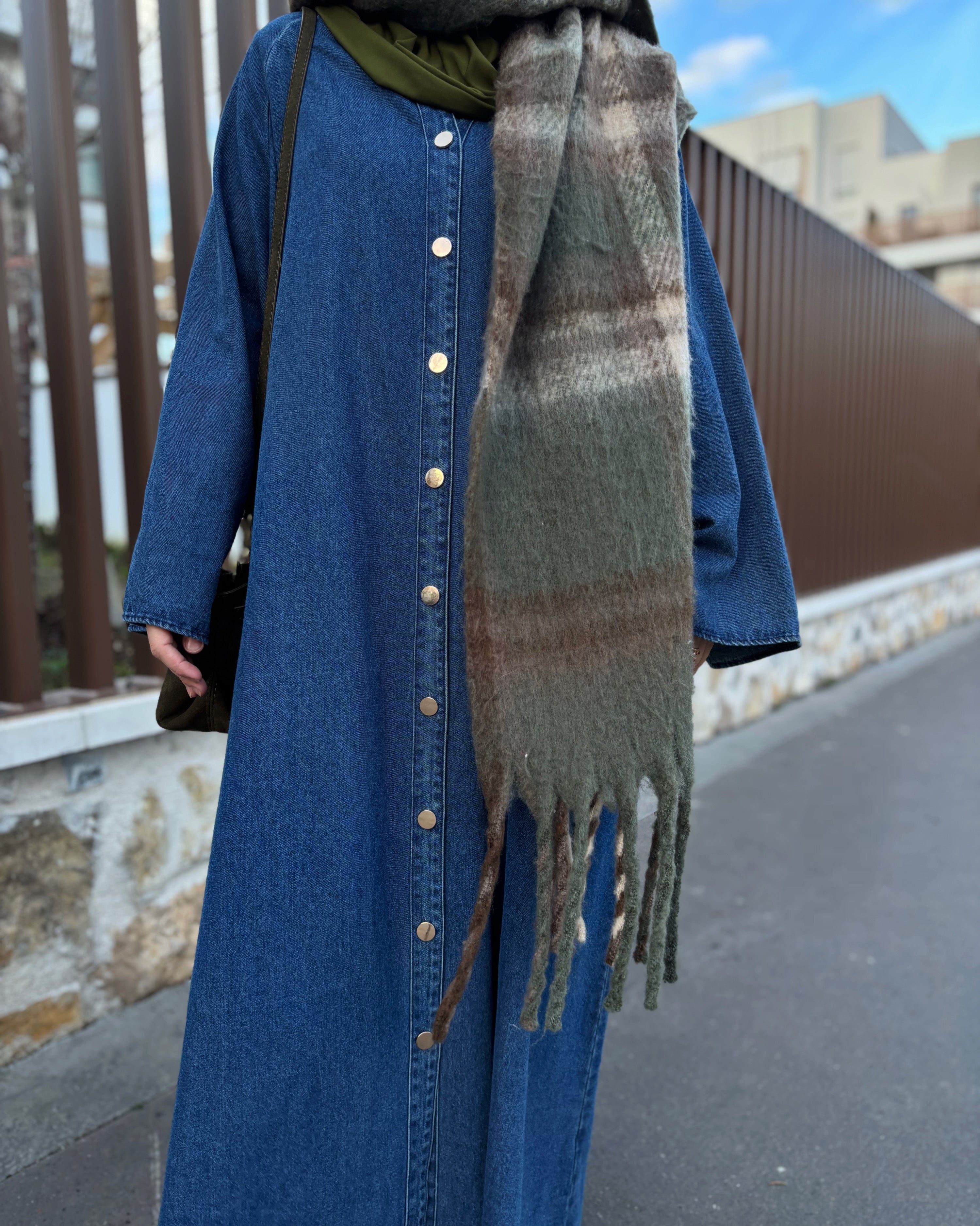 Abaya en jean 100% coton - Modest fashion