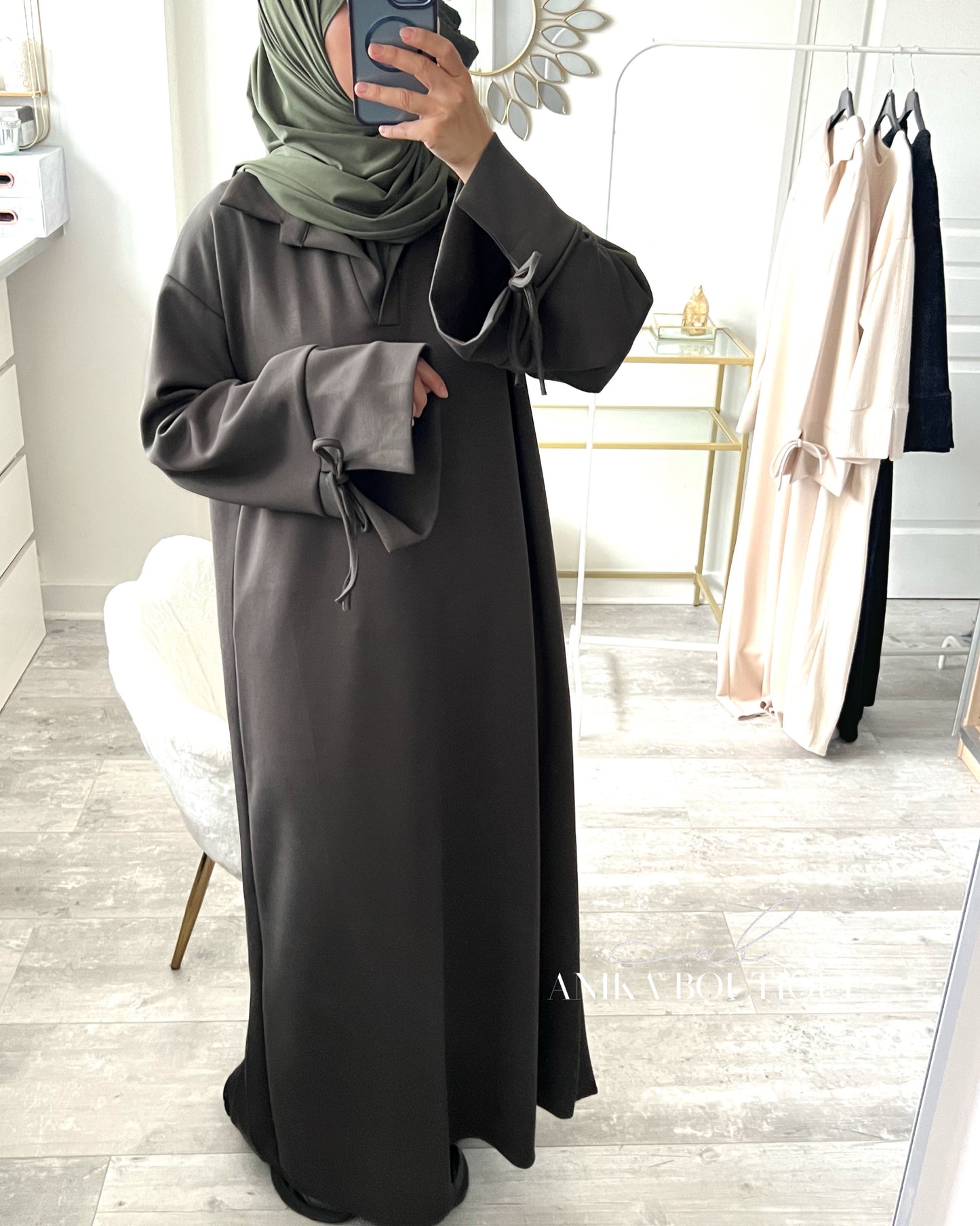 Abaya Sportive en Tissu Sweat - Confort et Élégance au Quotidien