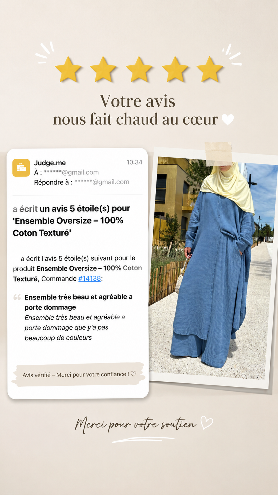 Ensemble Oversize  – 100% Coton Texturé