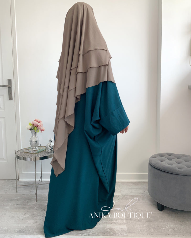 Abaya à pressions aux manches