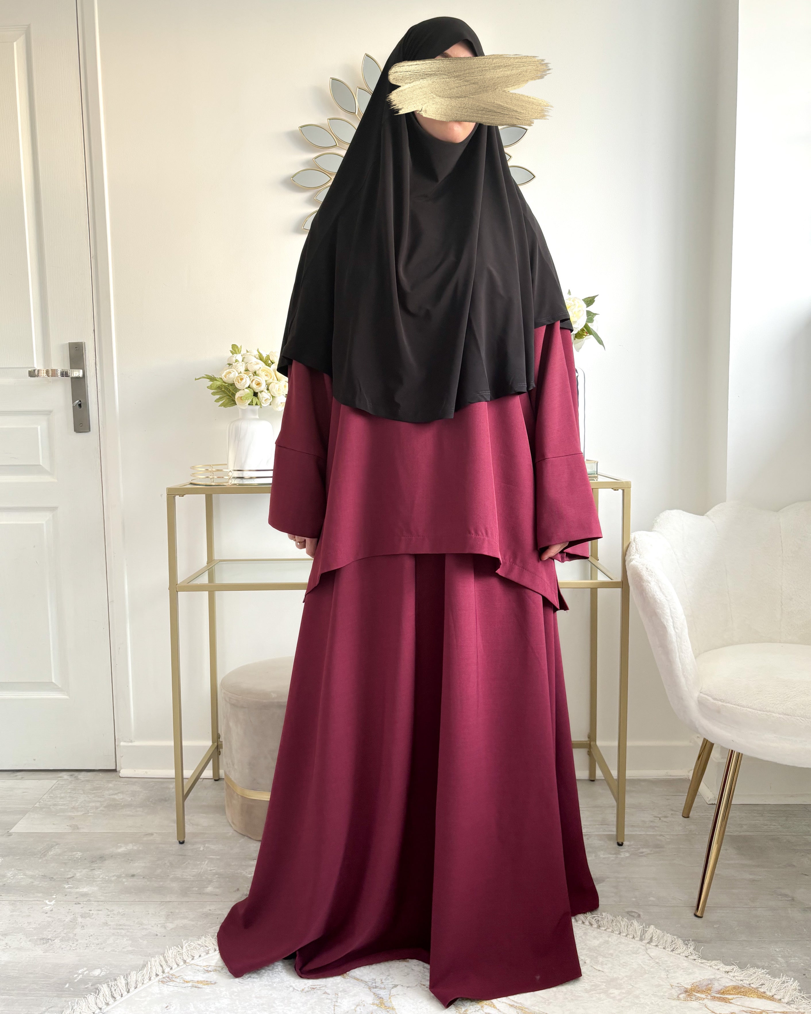 Khimar Jersey Premium Arrondi Moyen
