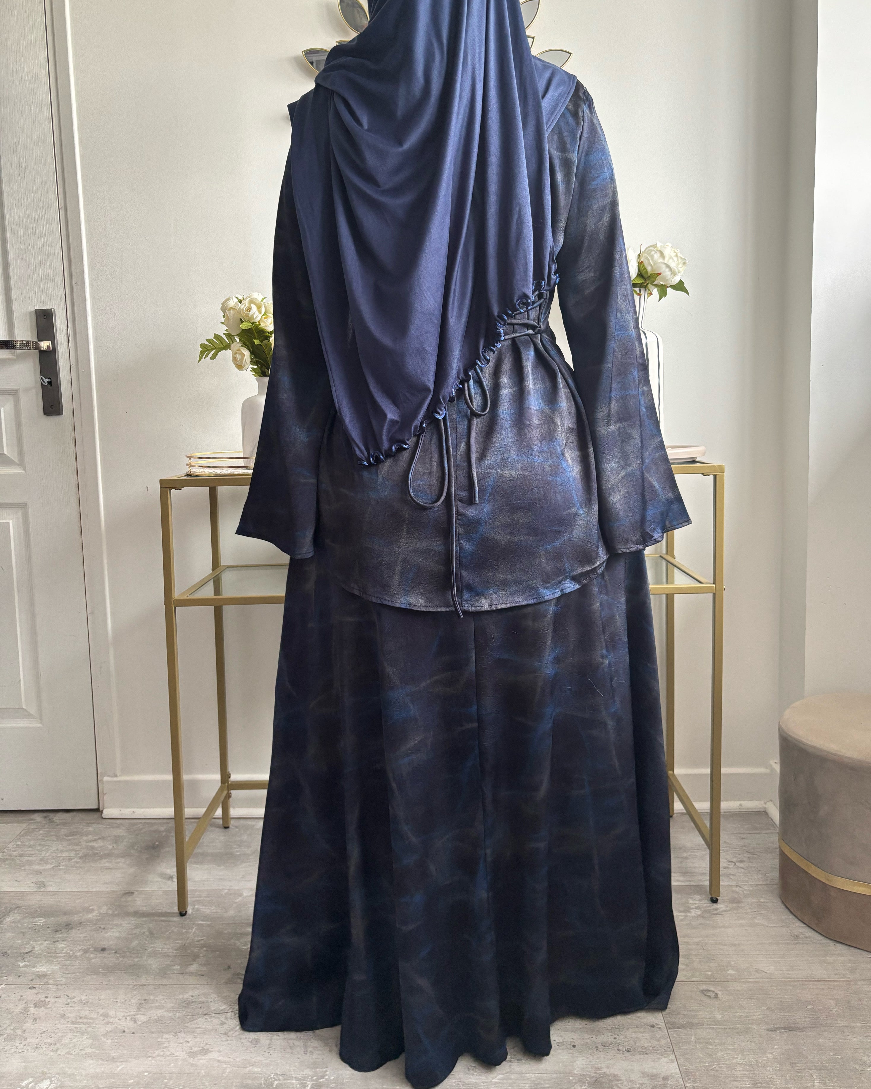 Ensemble Modest Fashion Femme Musulmane – Tunique Évasée & Jupe Longue Fluide