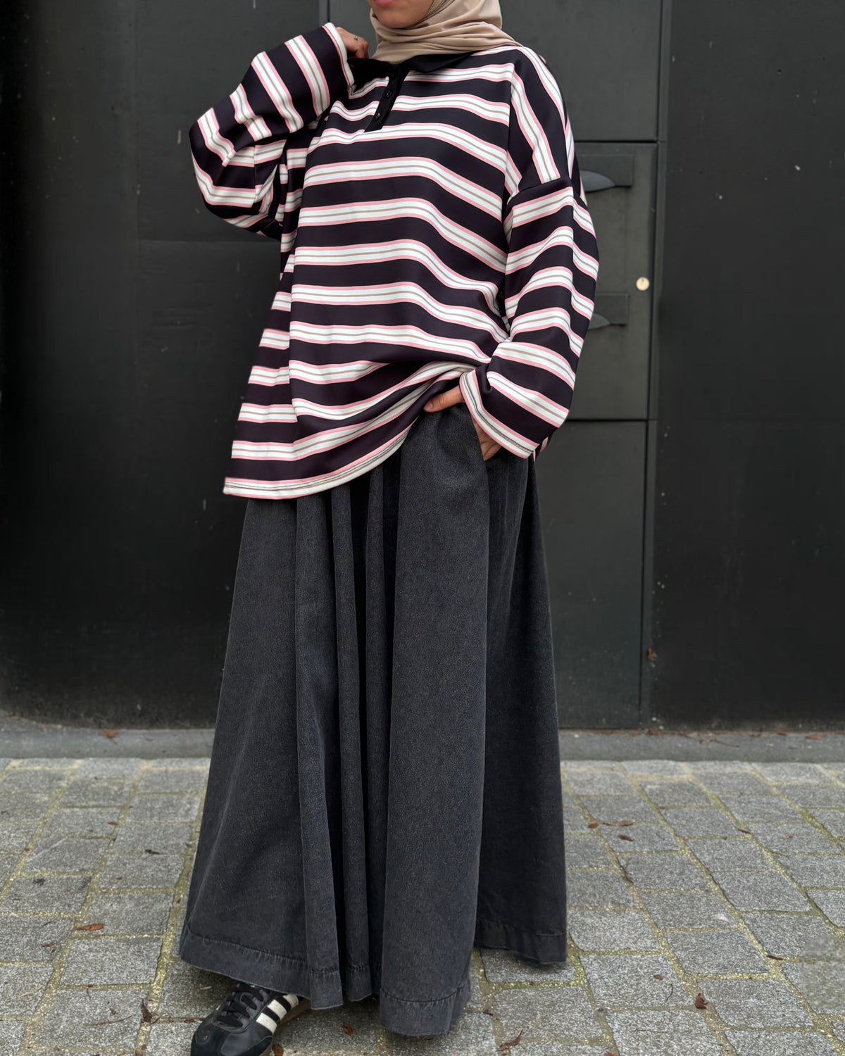 Jupe longue en jean 100% coton – Coupe large