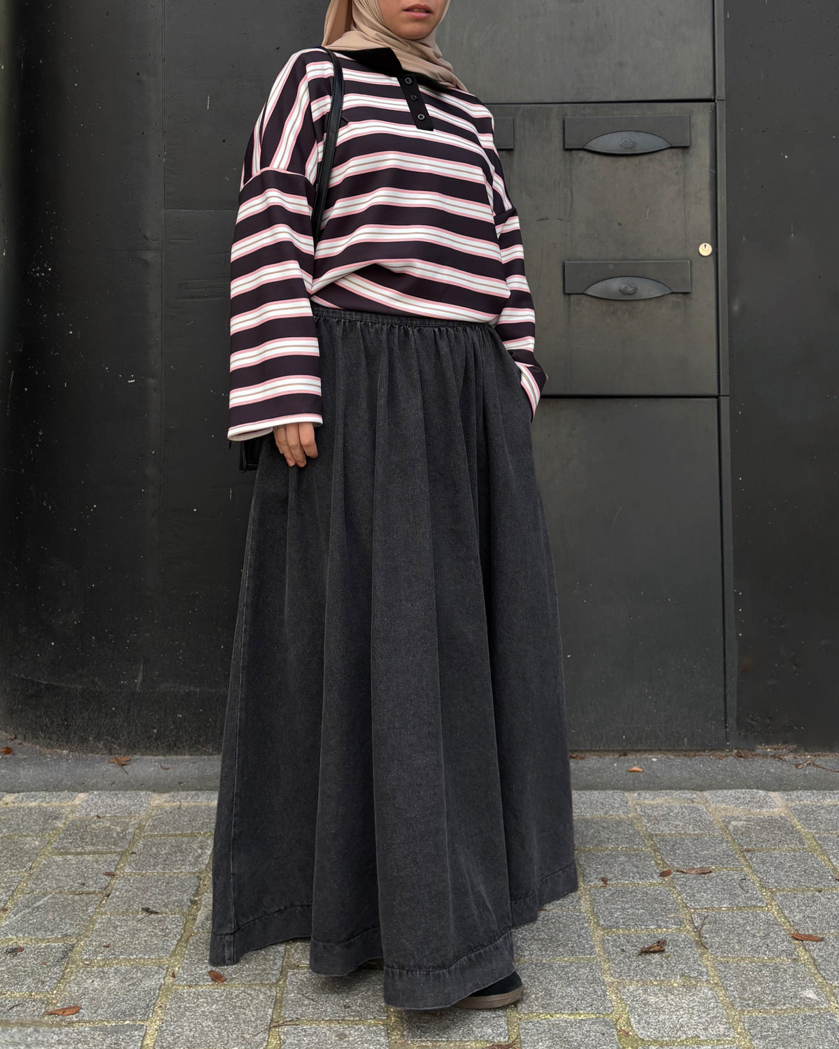Jupe longue en jean 100% coton – Coupe large