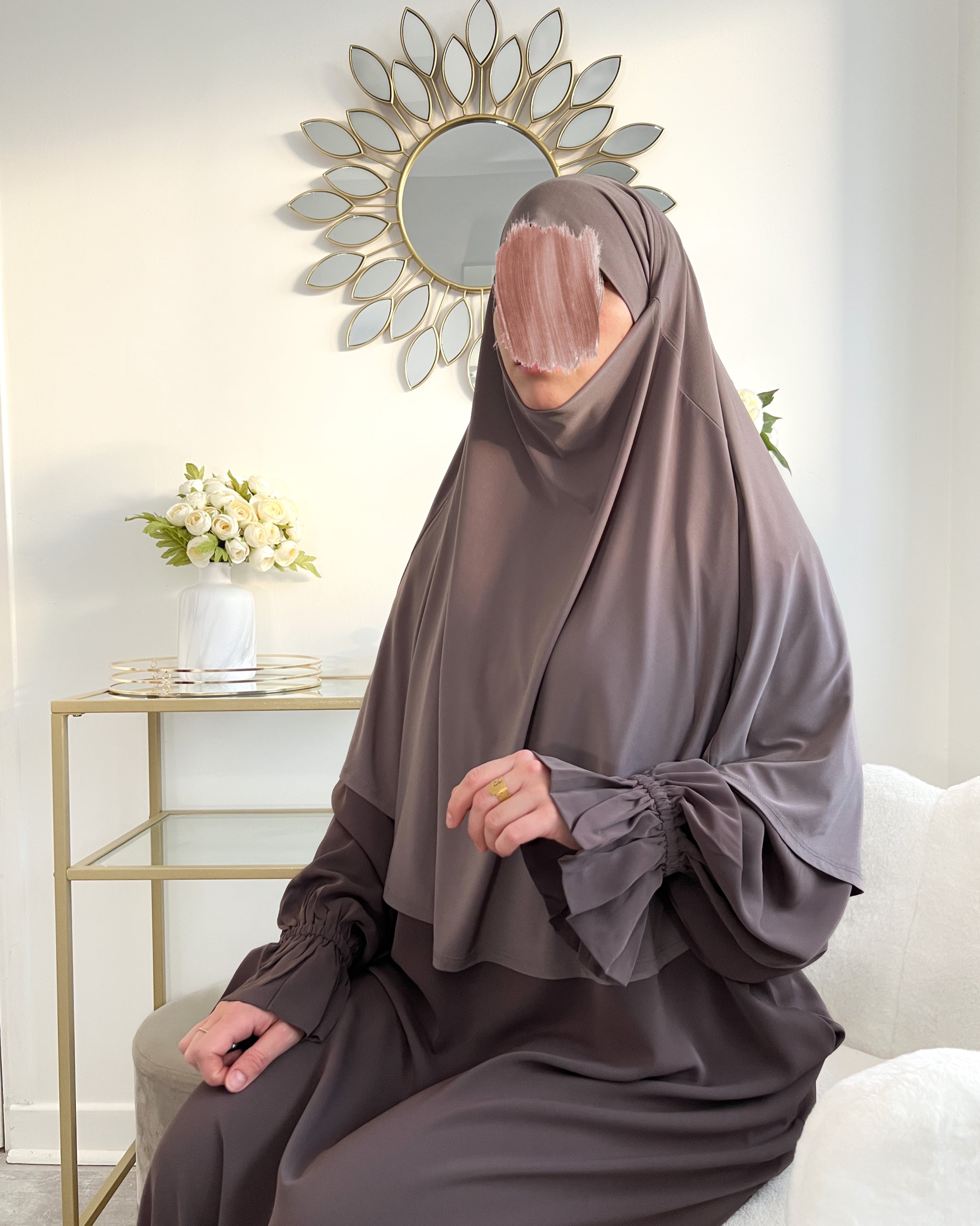 Khimar Jersey Premium Arrondi Moyen