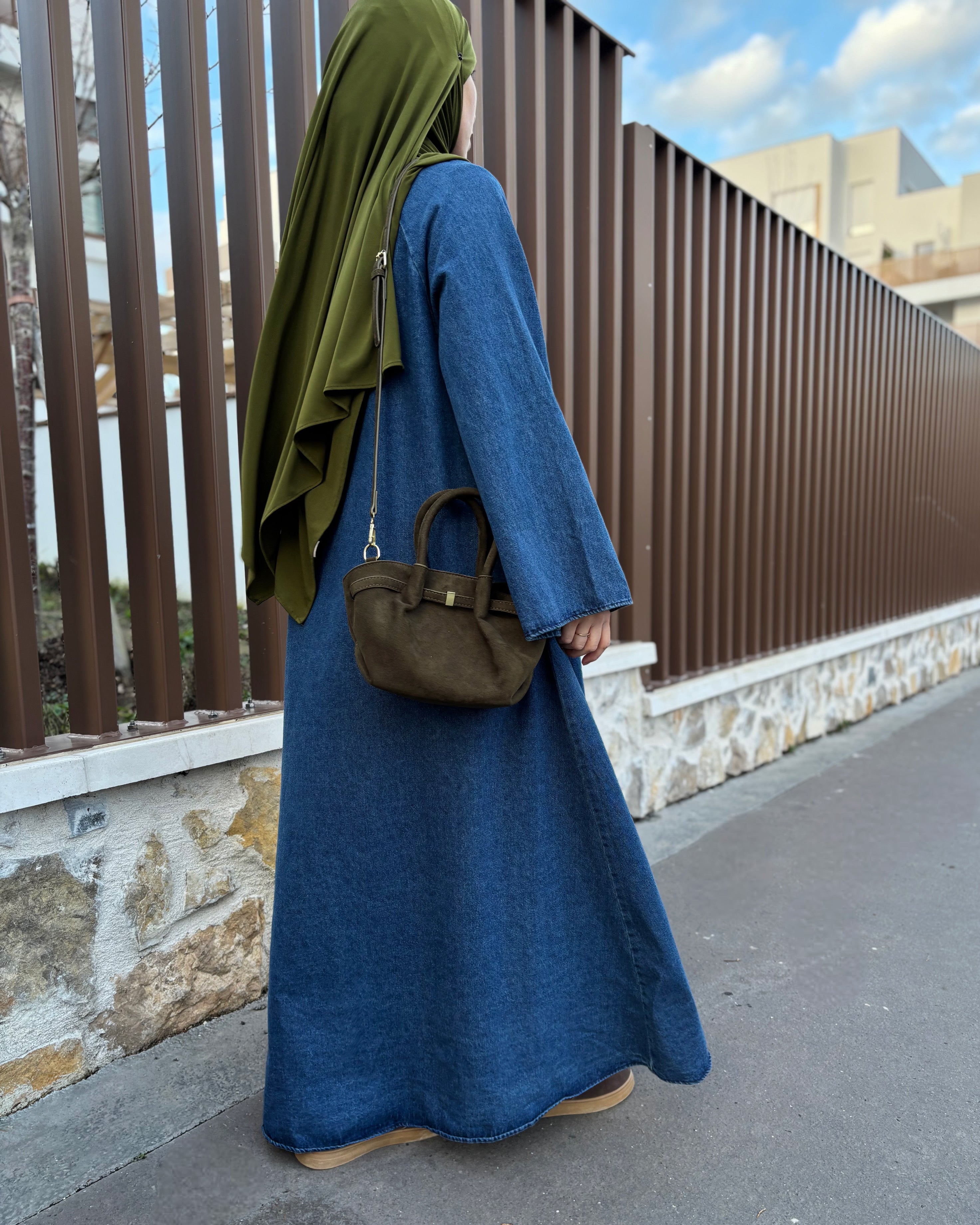 Abaya en jean 100% coton - Modest fashion