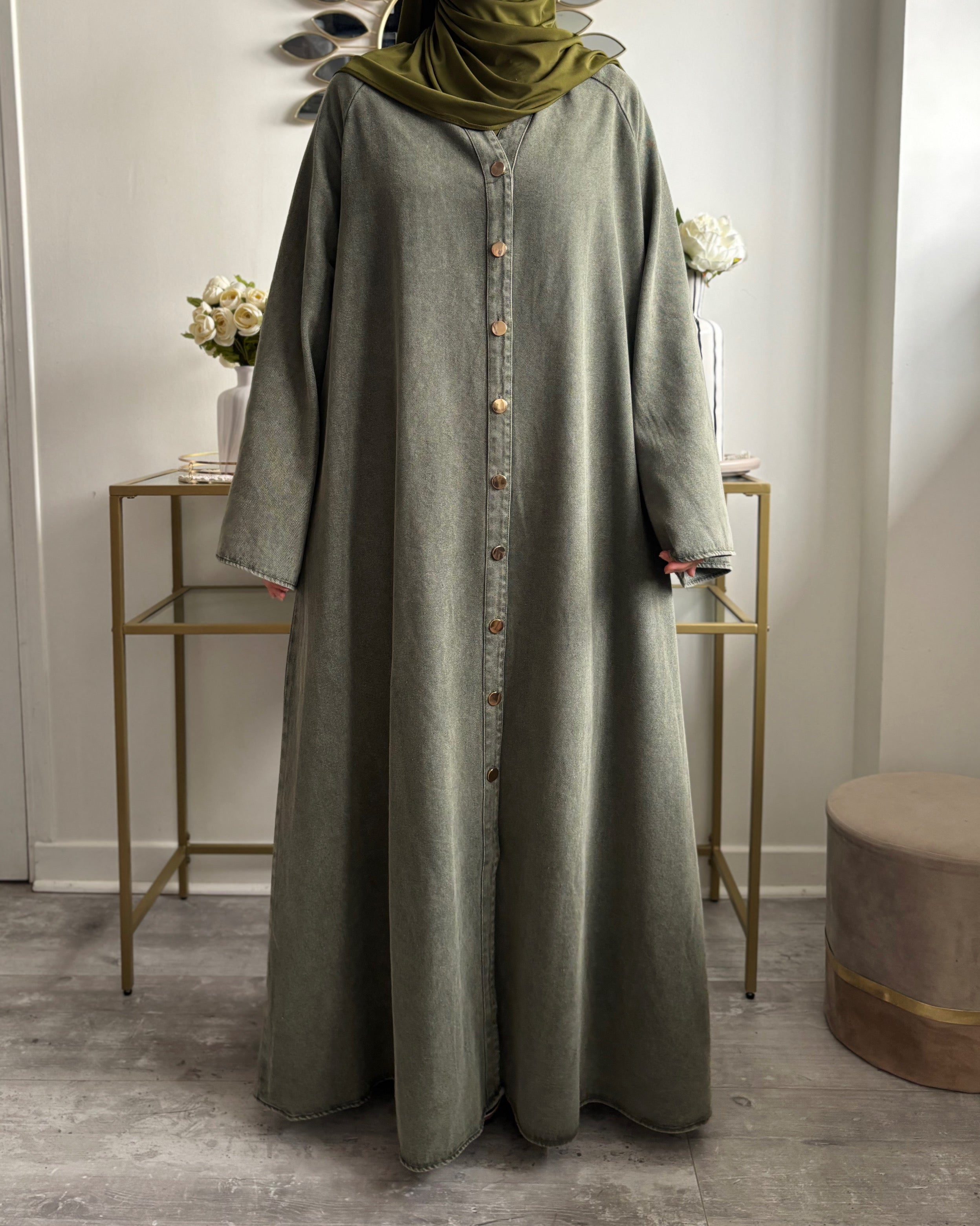 Abaya en jean 100% coton - Modest fashion