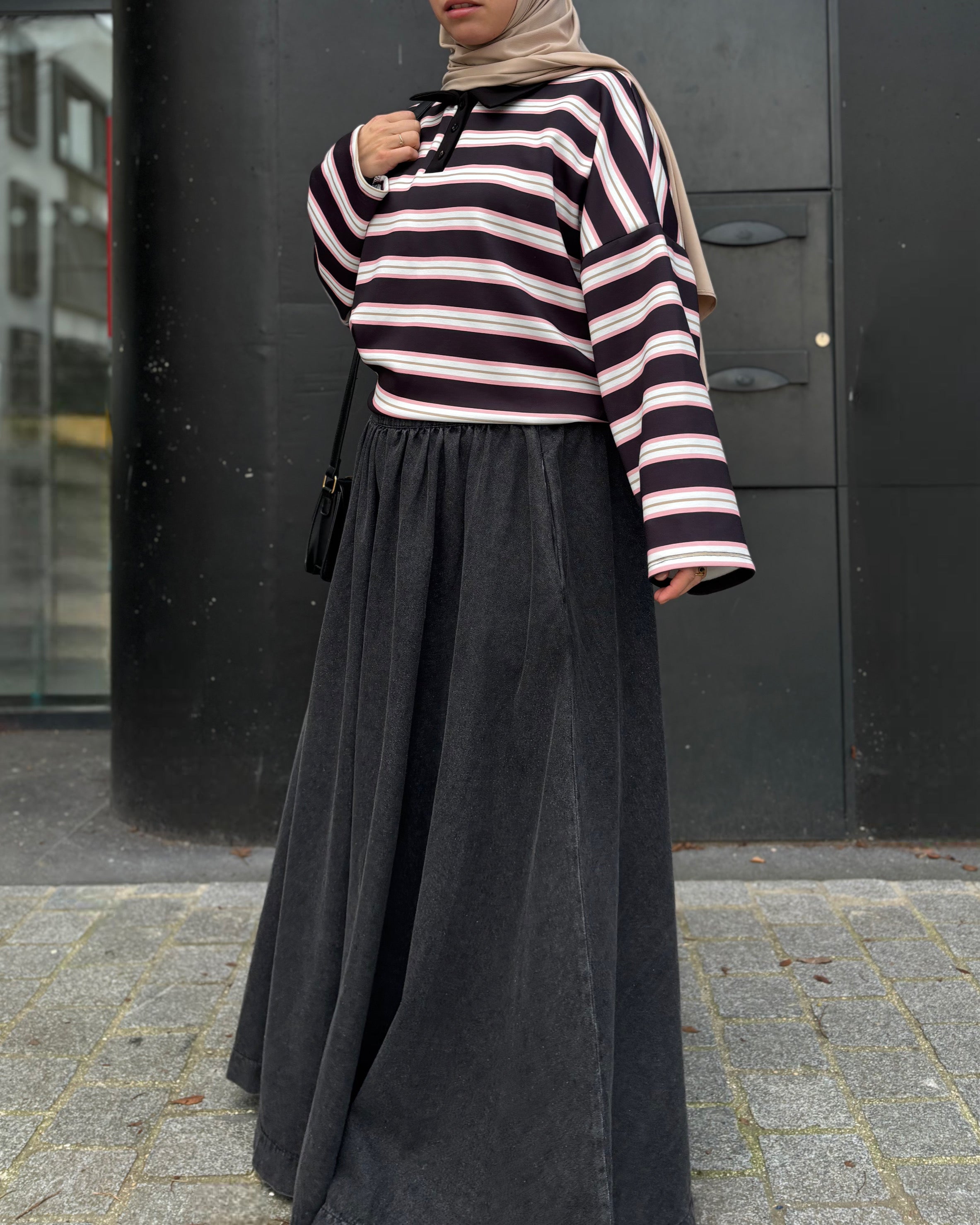 Jupe longue en jean 100% coton – Coupe large