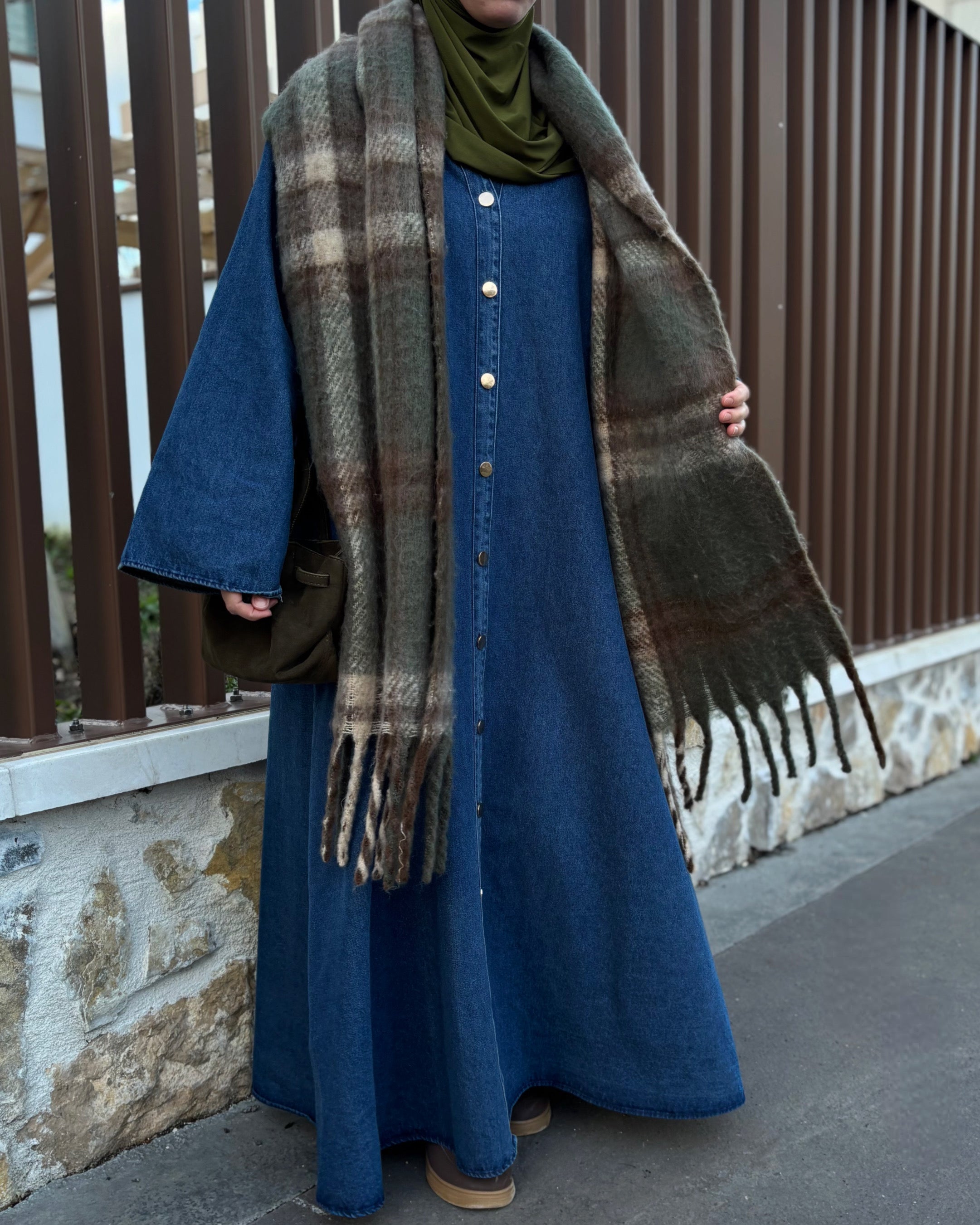 Abaya en jean 100% coton - Modest fashion