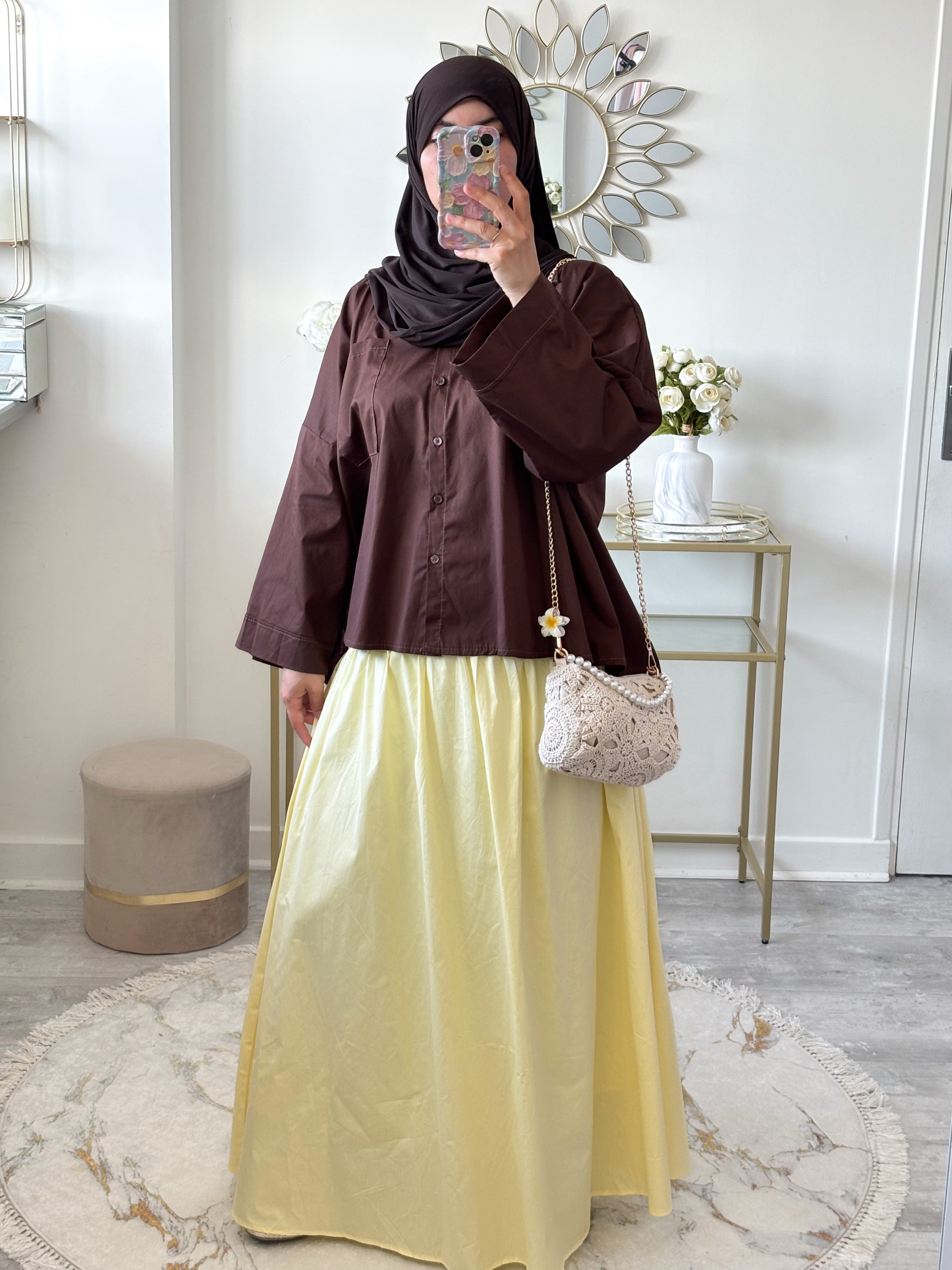 Jupe Longue 100 % Coton Doublée