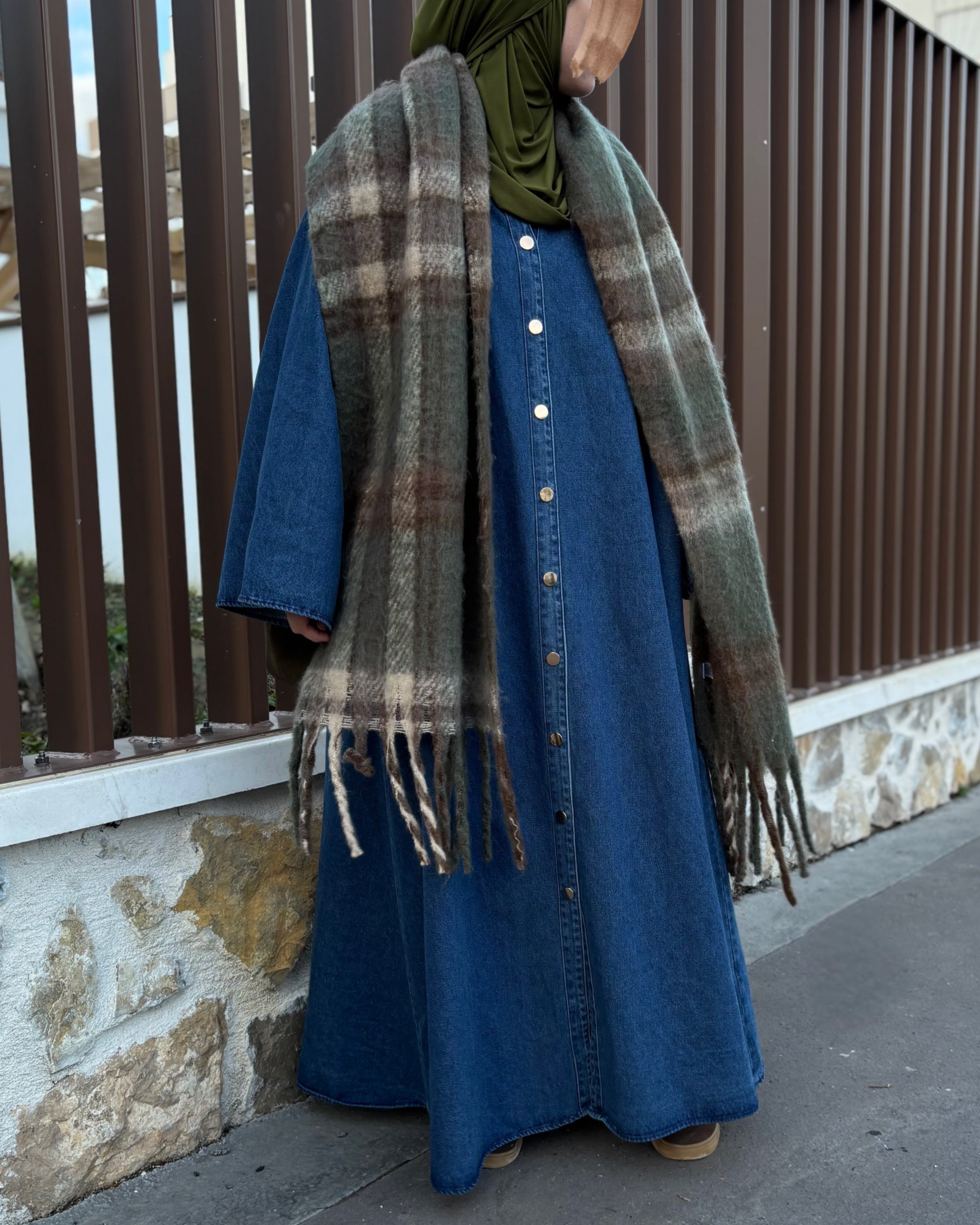 Abaya en jean 100% coton - Modest fashion