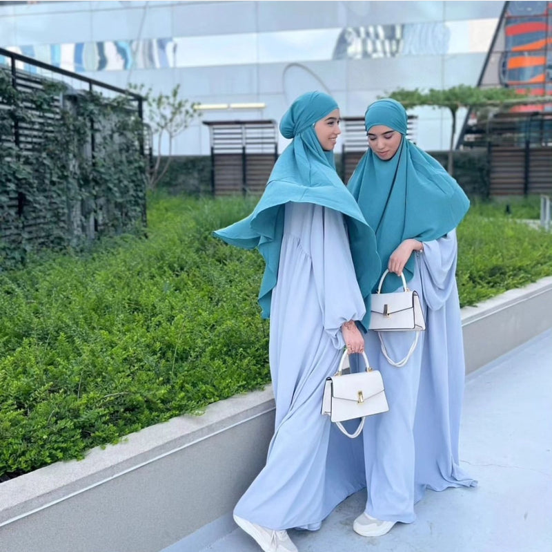 Khimar jazz deux voiles  émeraude