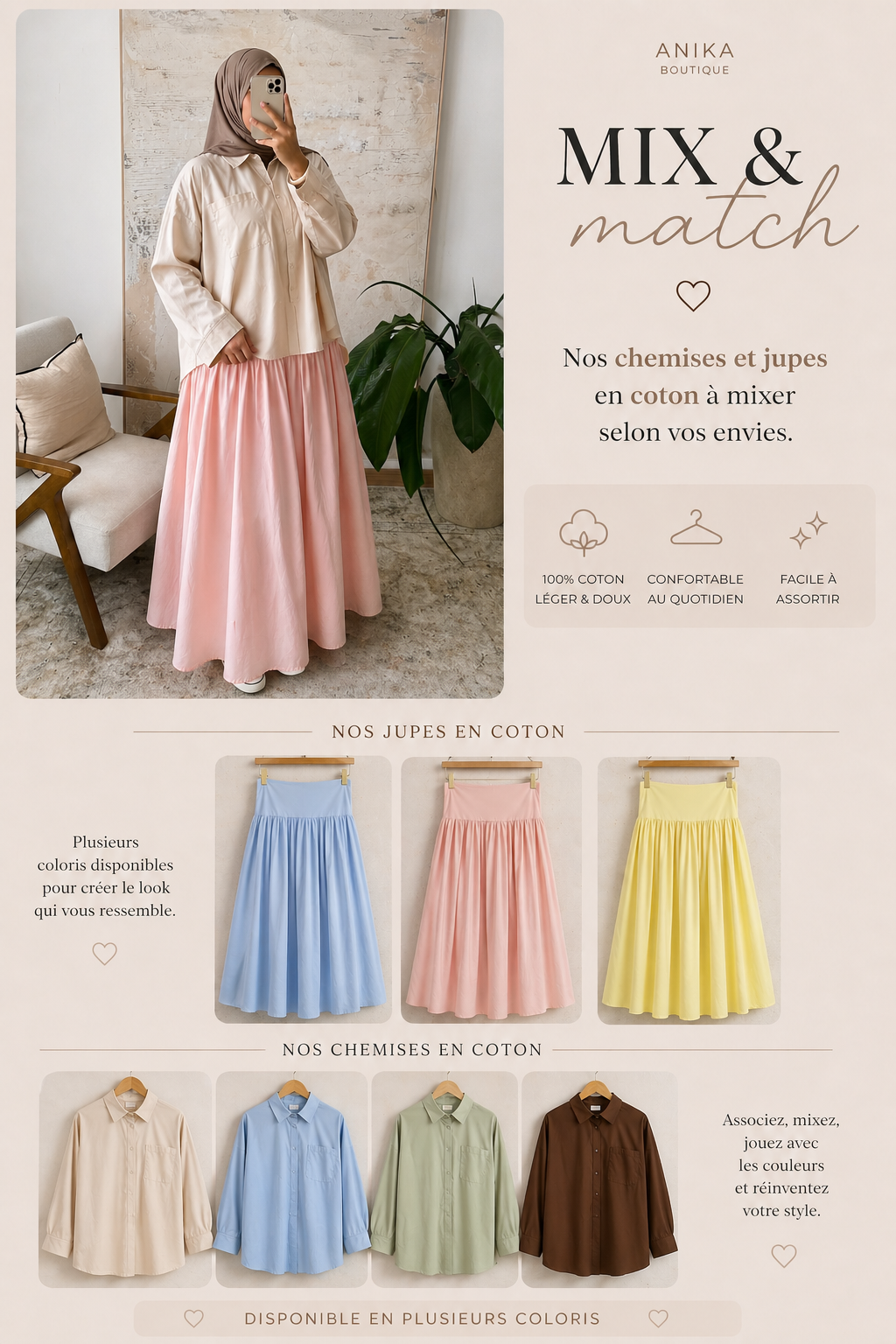 Chemise Oversize Femme – Coton | Modest Fashion