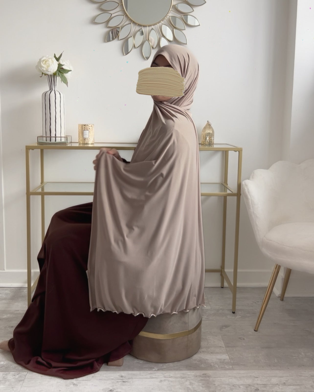 Hijab en Jersey Ondulé – Fabriqué en Turquie