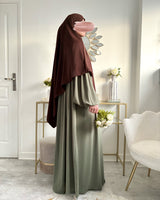 Khimar moyen soie de medine chocolat