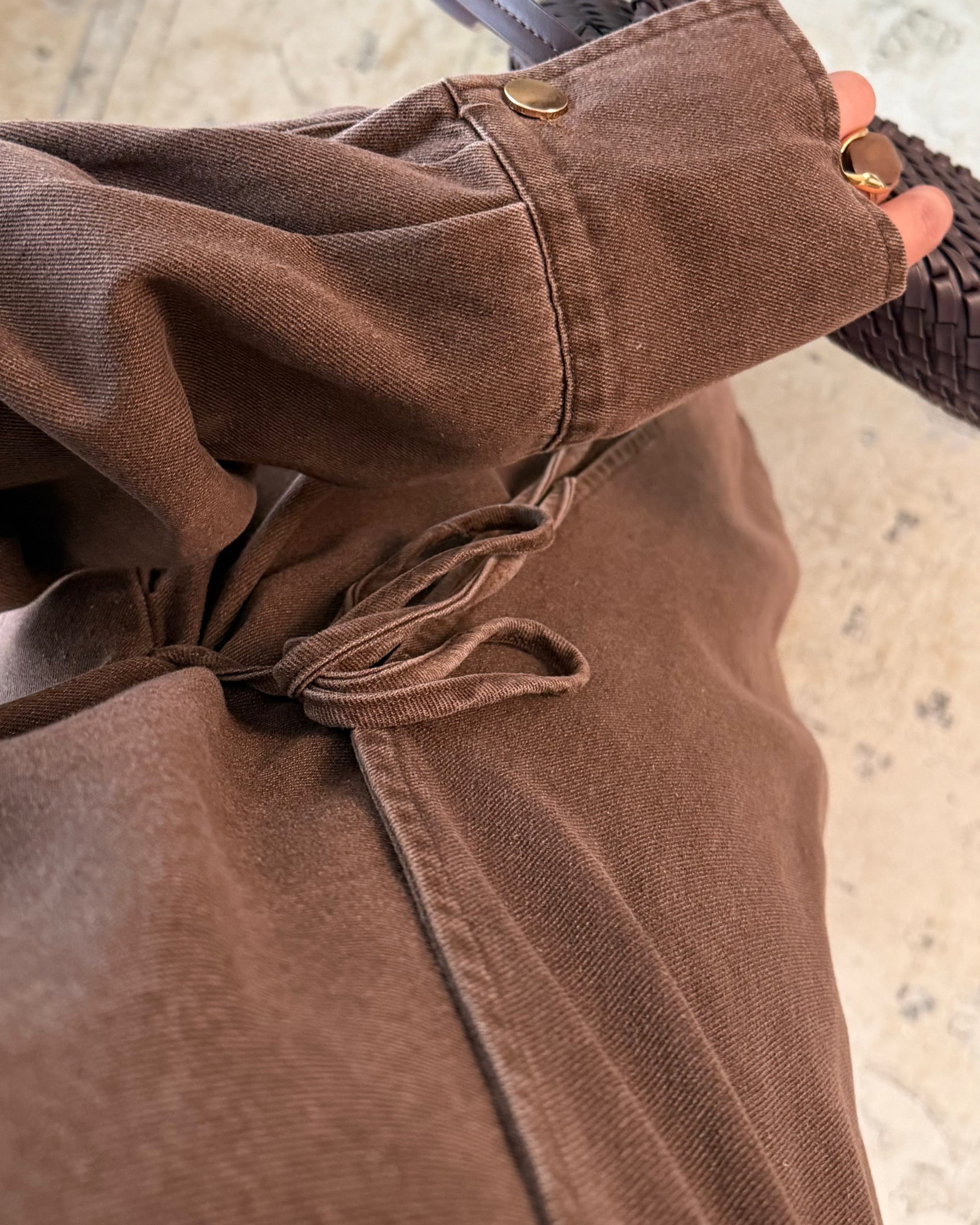 Abaya en jean cache cœur