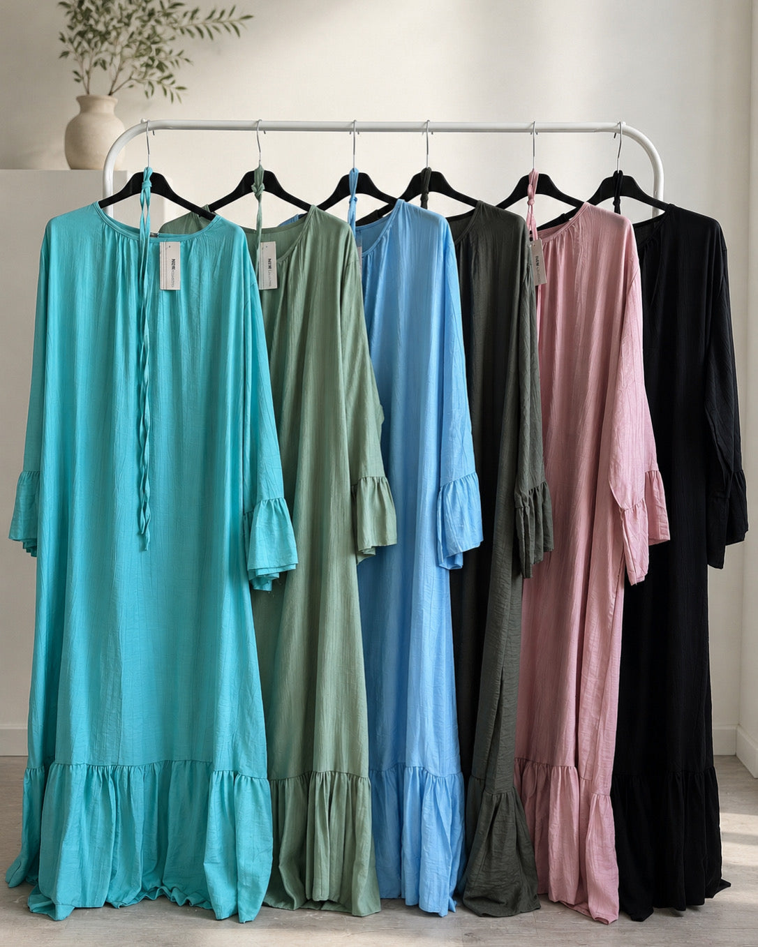 Robe longue légère à volants | Robe d’été Modest Fashion