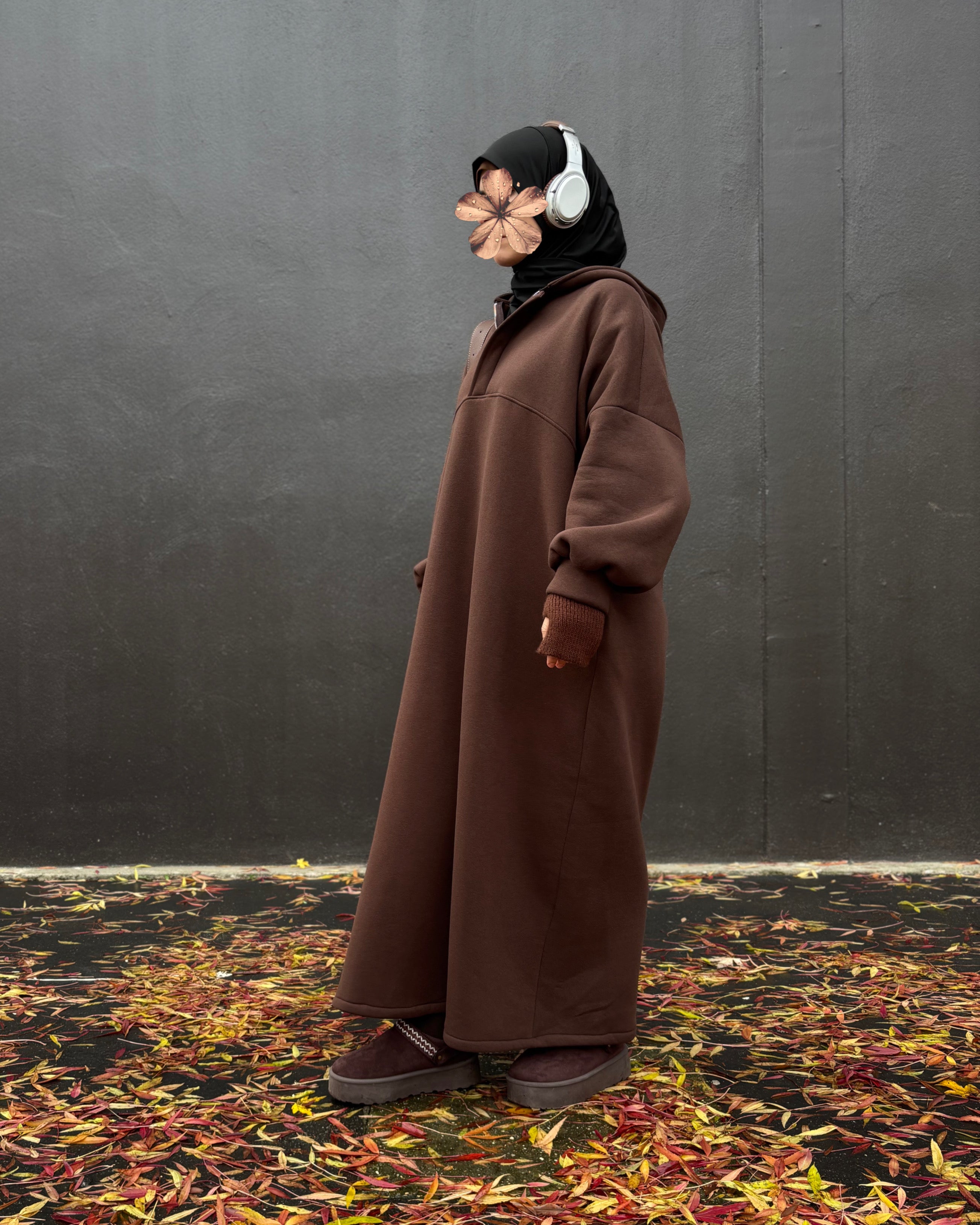 Sweat Maxi Moltonné Oversize – L’abaya pull cocooning de la saison