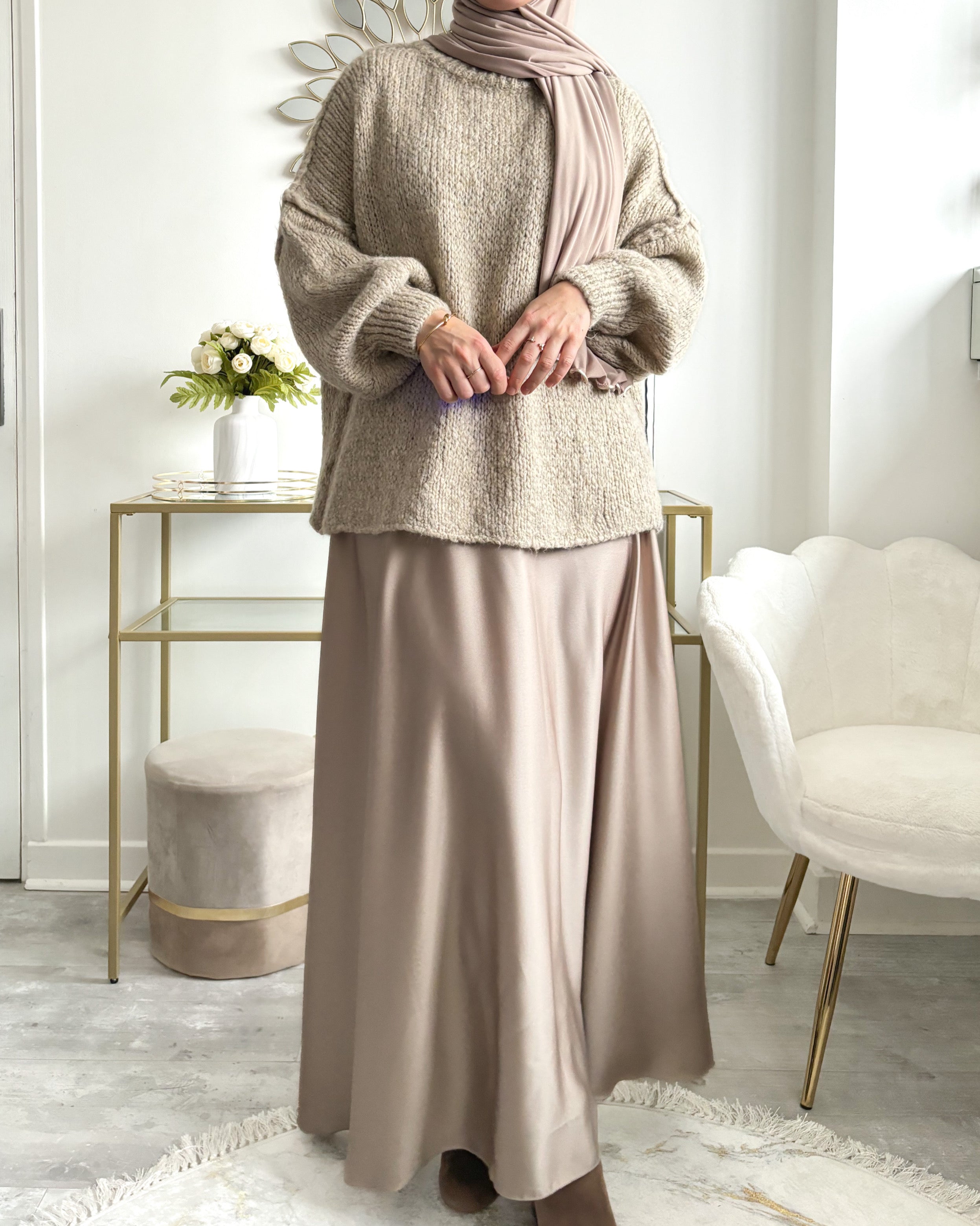 Pull Oversize Col Montant – Élégance et Confort pour un Hiver Stylé