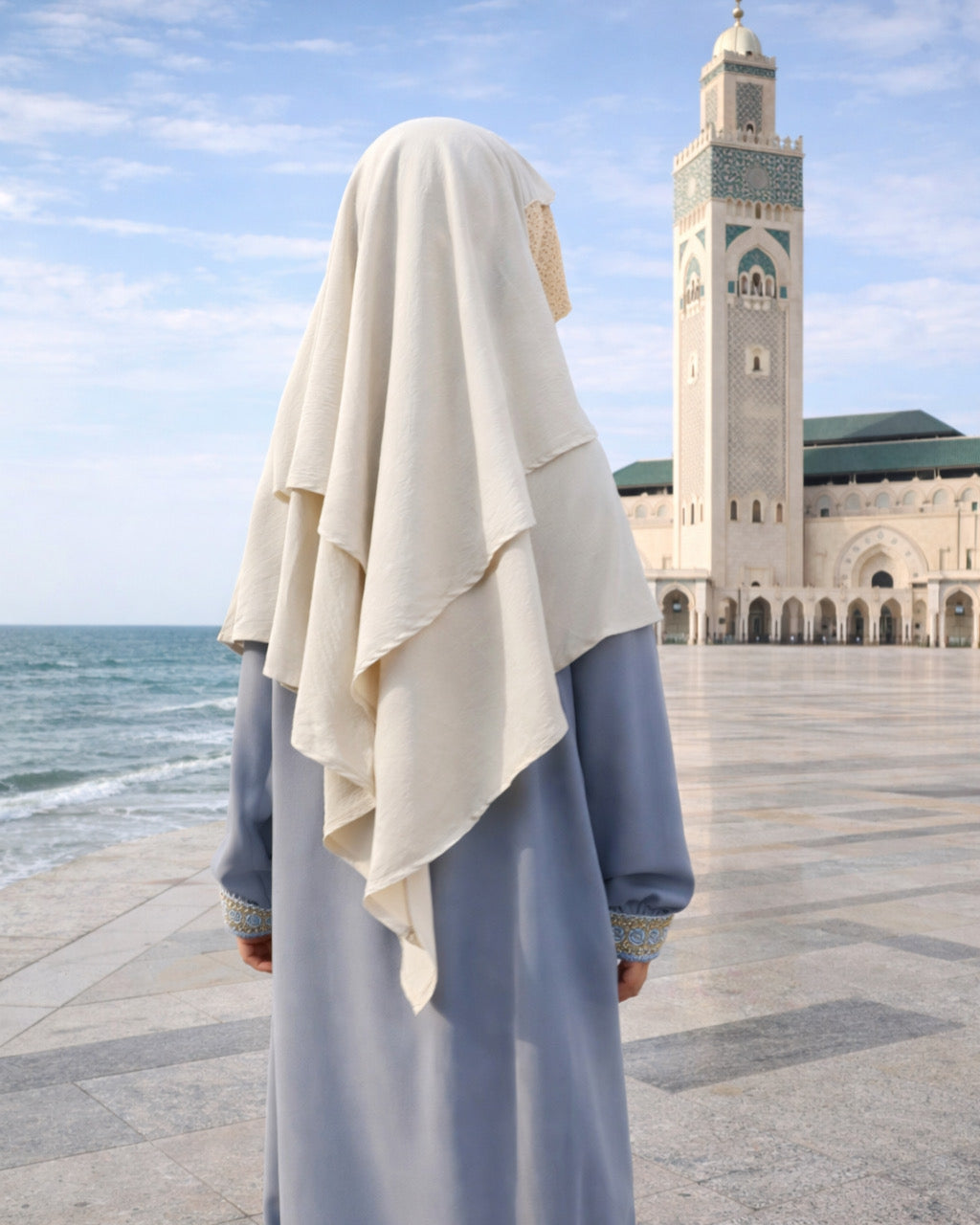 Khimar jazz 2 voiles petite fille