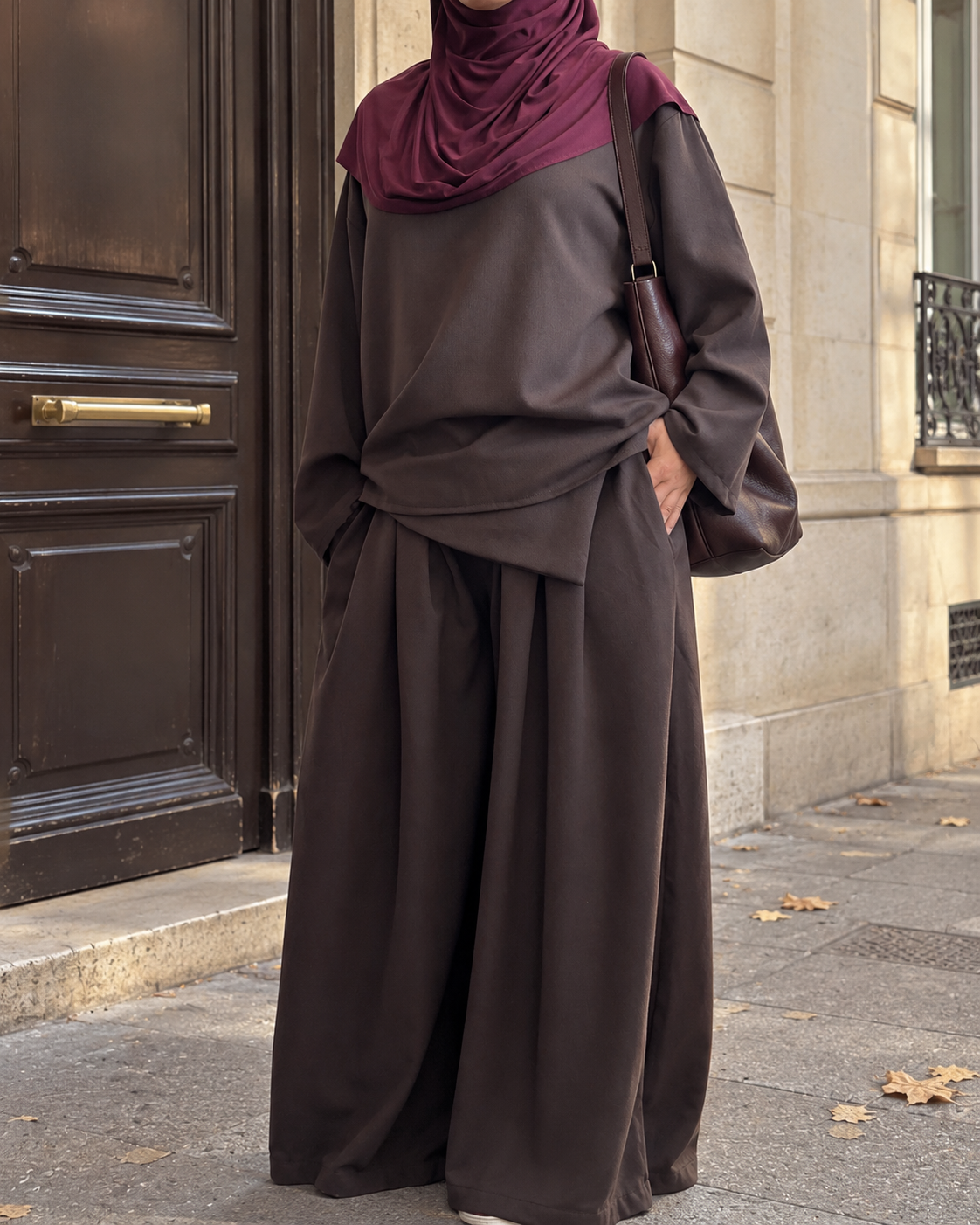 Ensemble Modest Tunique & Pantalon Wide Leg – Layering