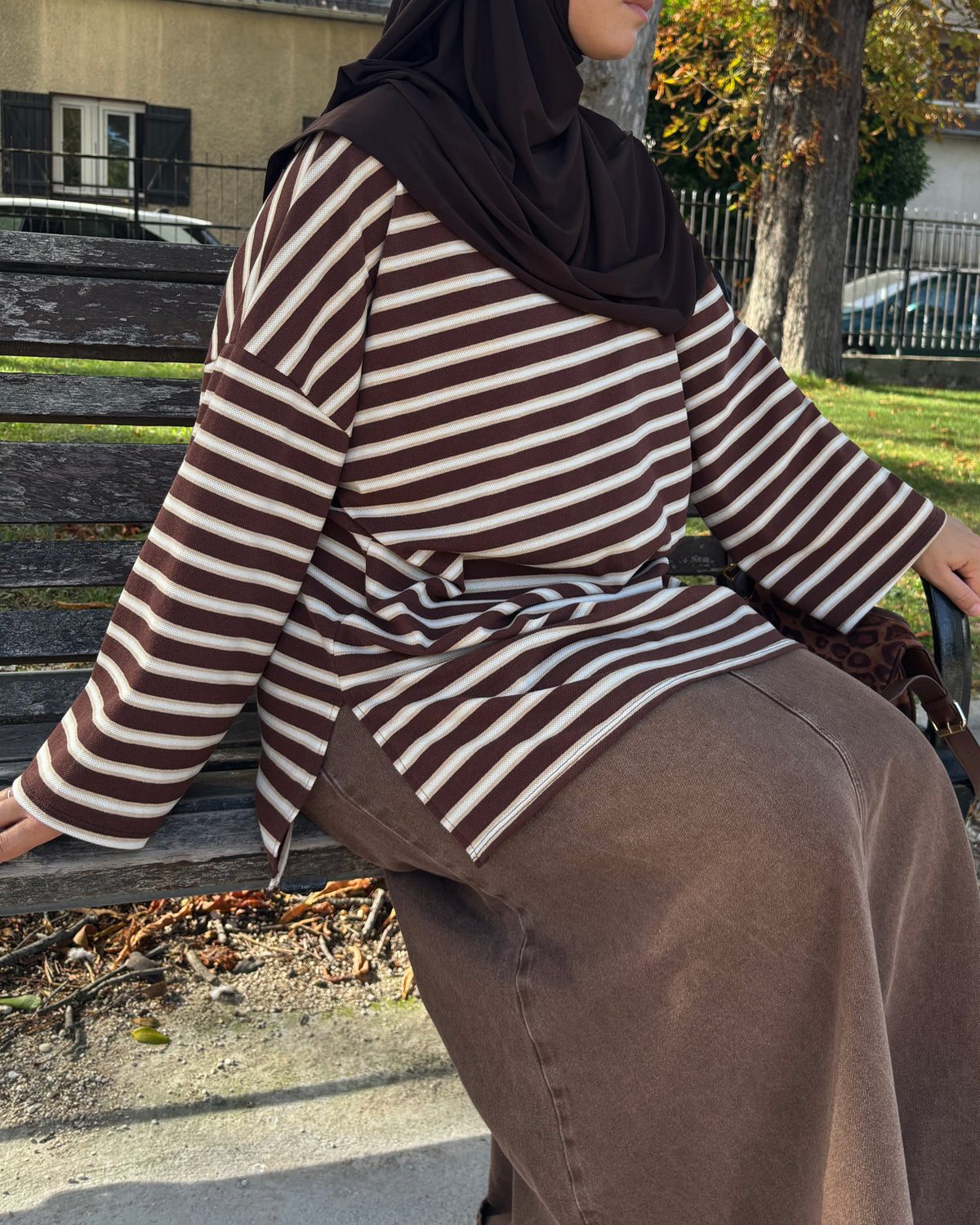 Polo long oversize femme en coton piqué – Modest Fashion