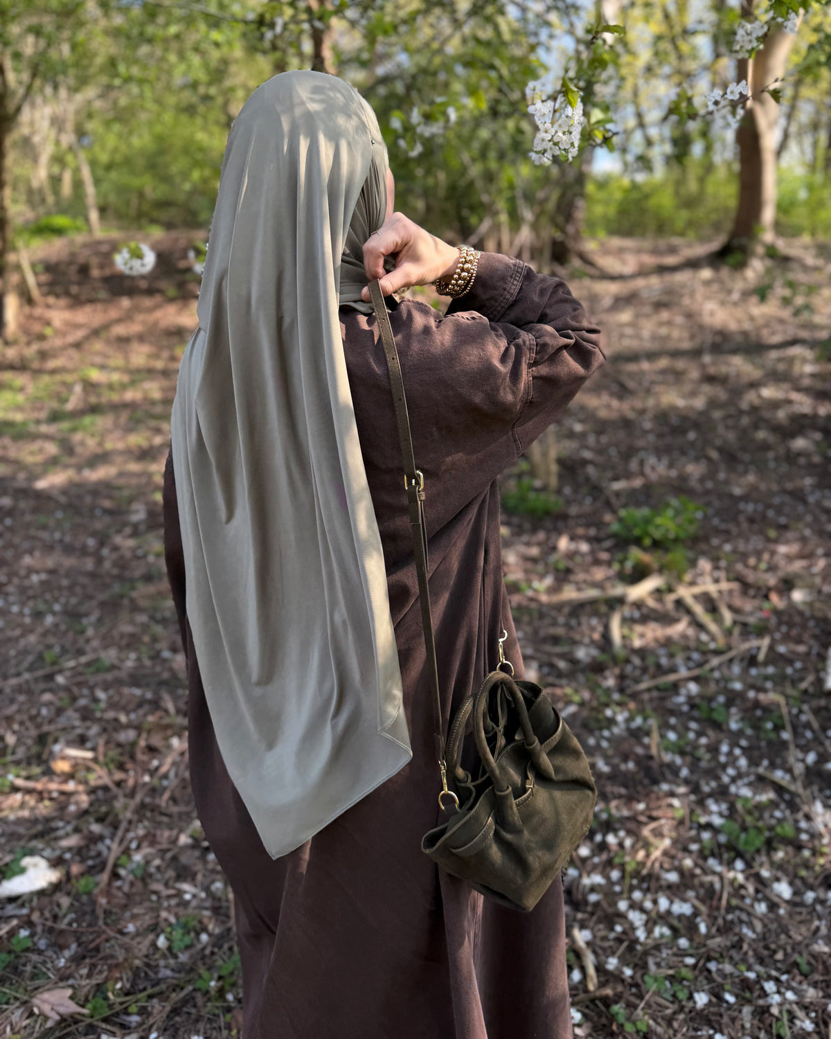 Hijab Jersey Liquid vert sauge  – Hijab jersey fluide et élégant