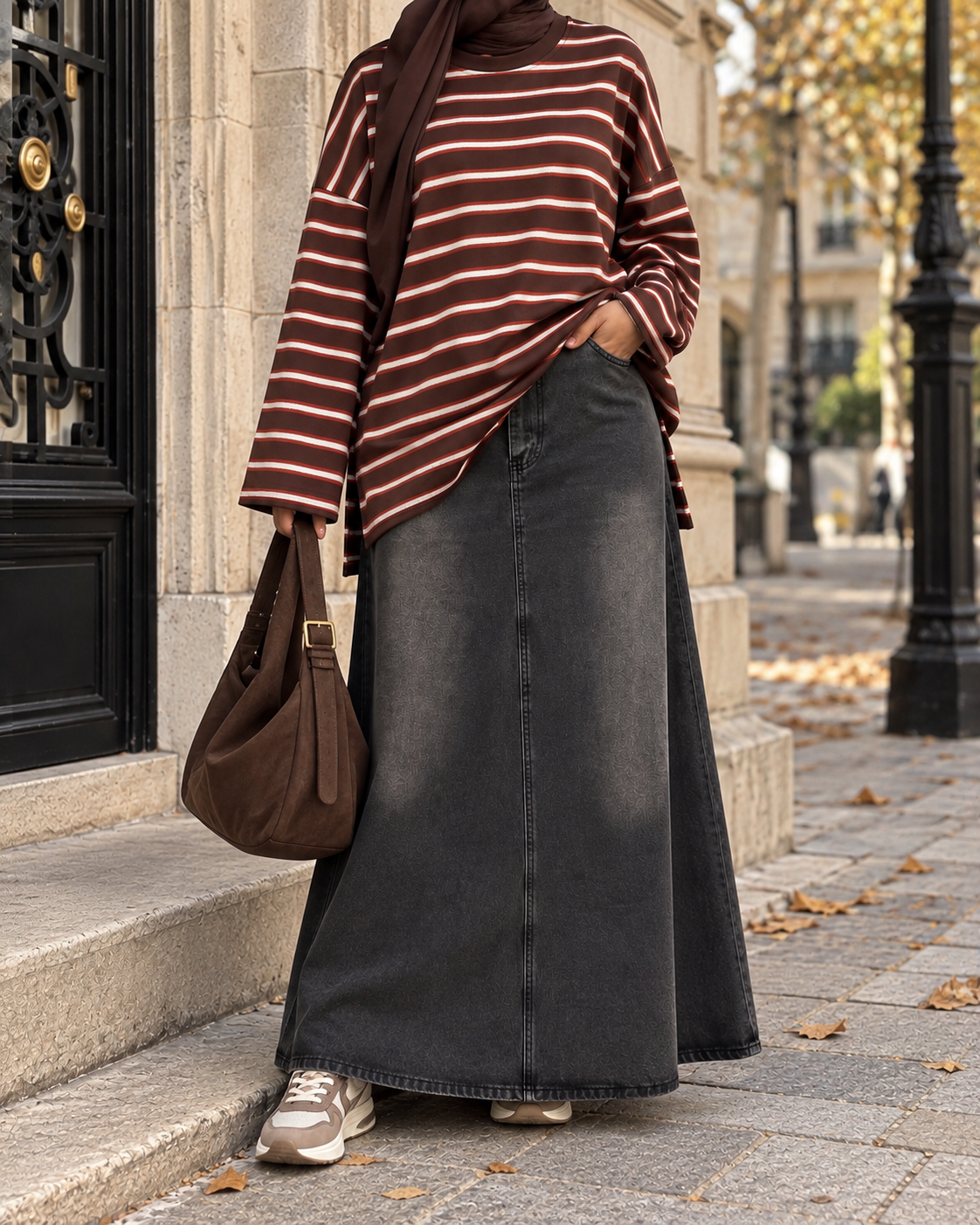 Polo long oversize femme en coton piqué – Modest Fashion